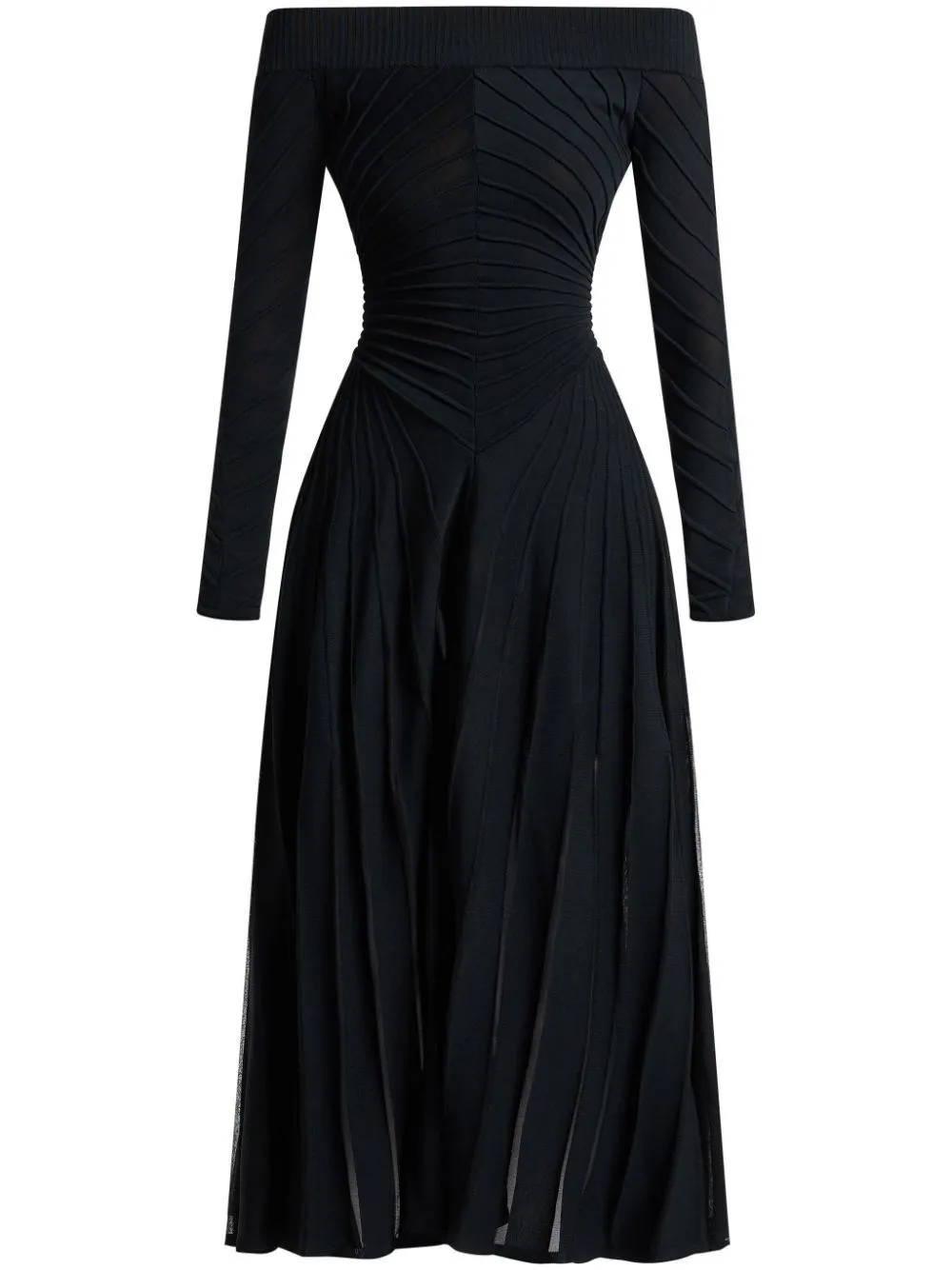 Off-Shoulder Sculpting Knit Dress
