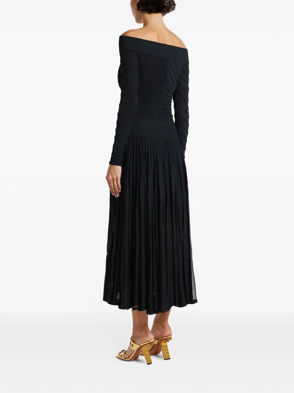 Off-Shoulder Sculpting Knit Dress