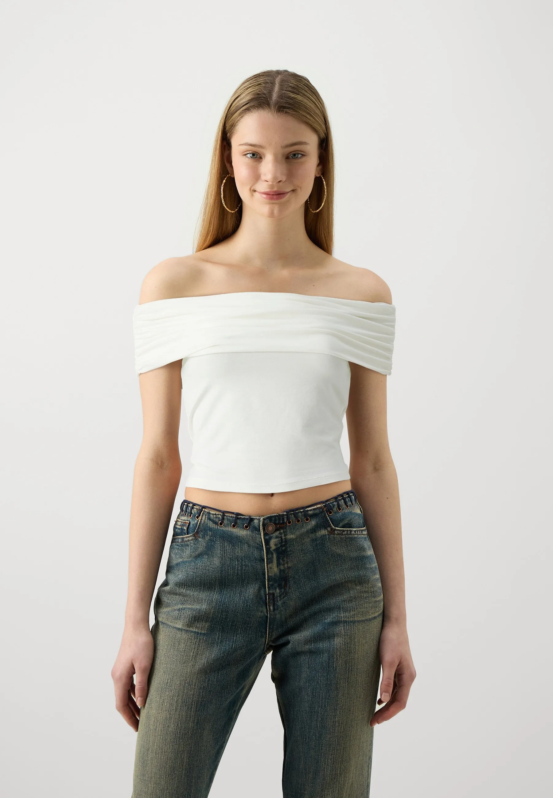 ONLLIVE LOVE OFF SHOULDER - T-shirt con stampa