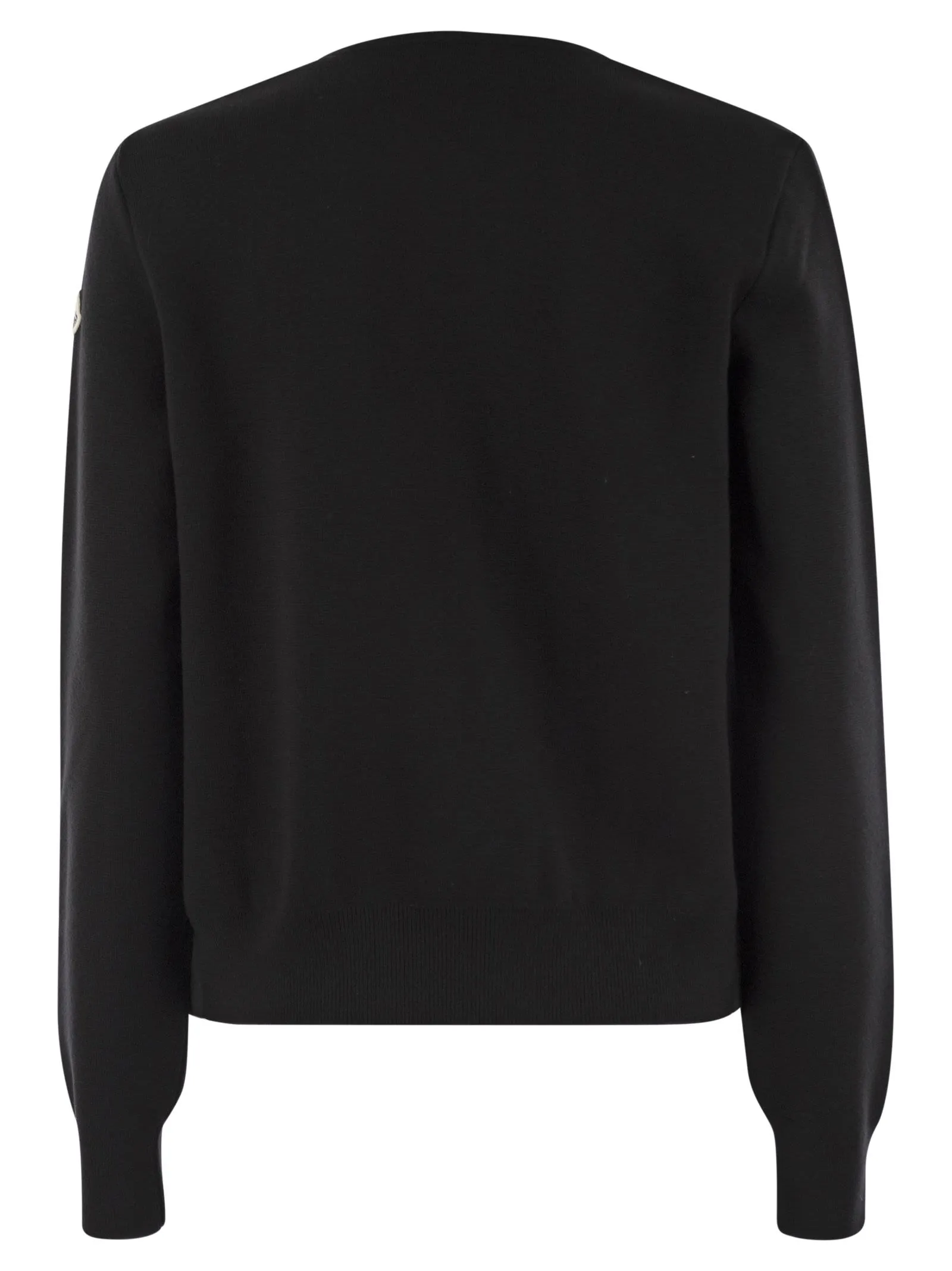 Padded wool cardigan