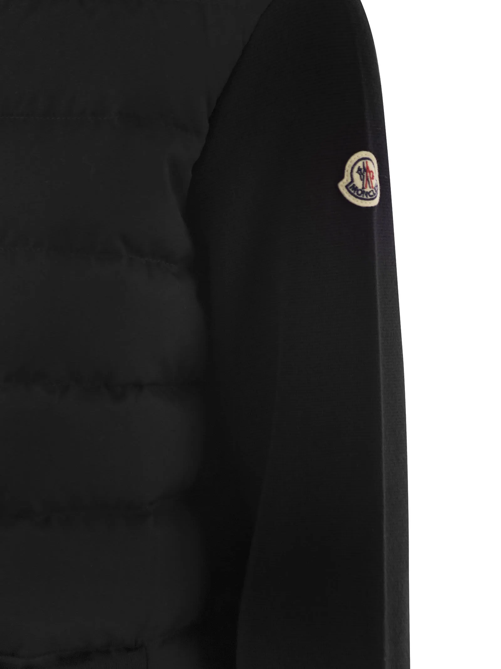 Padded wool cardigan