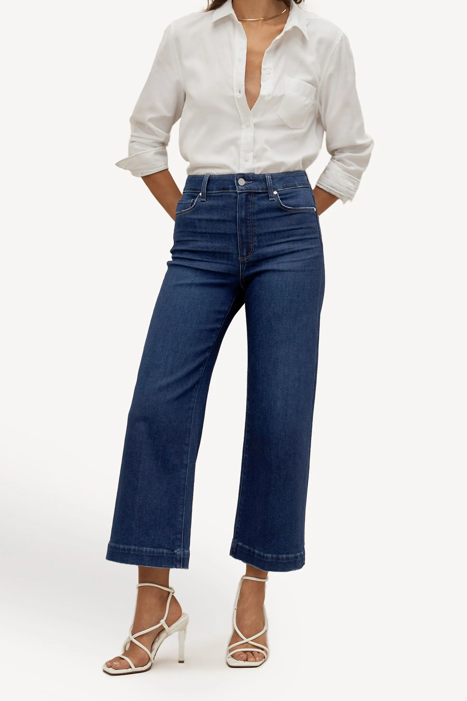 Paige - Anessa - Jeans a gamba larga a vita alta    