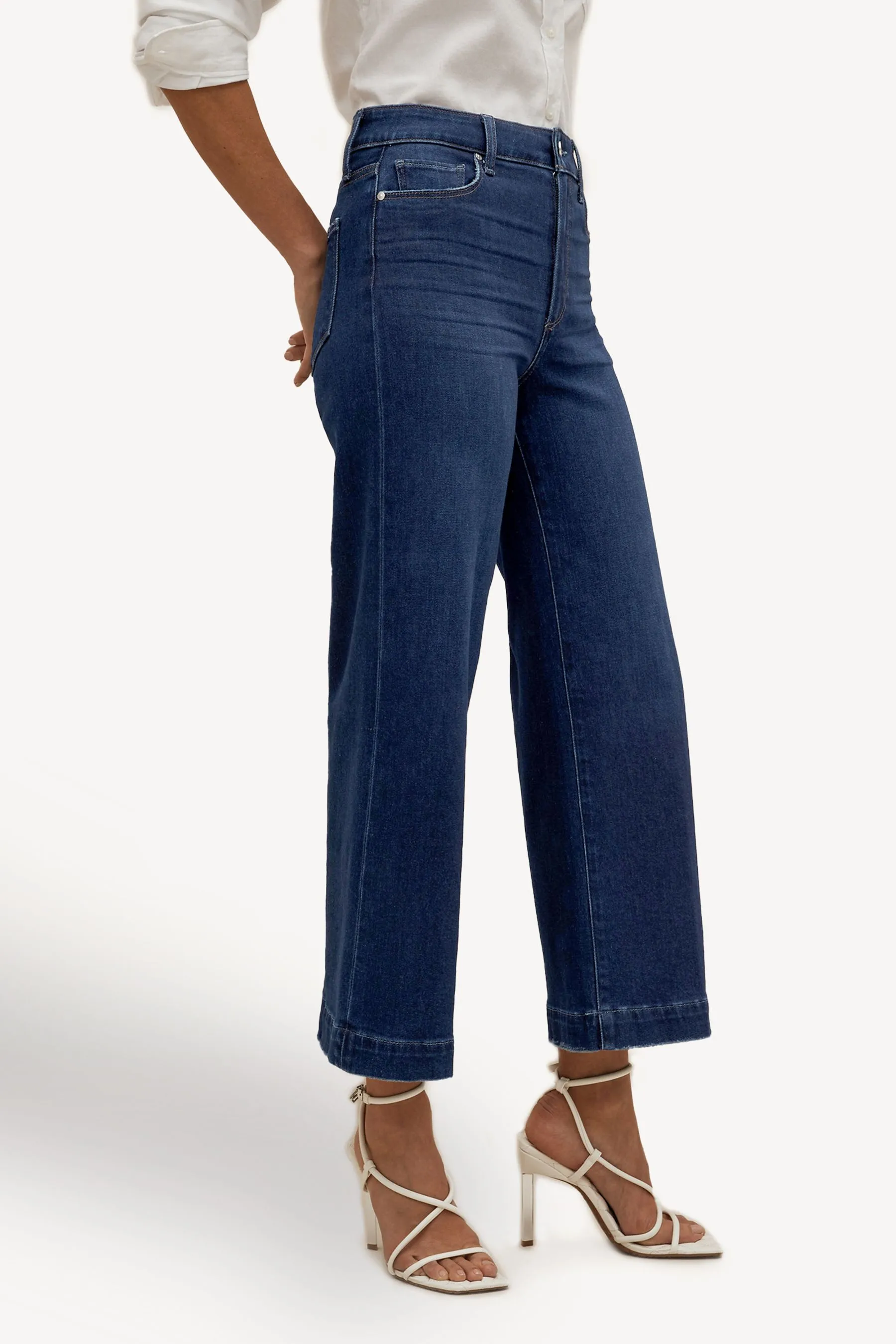 Paige - Anessa - Jeans a gamba larga a vita alta    