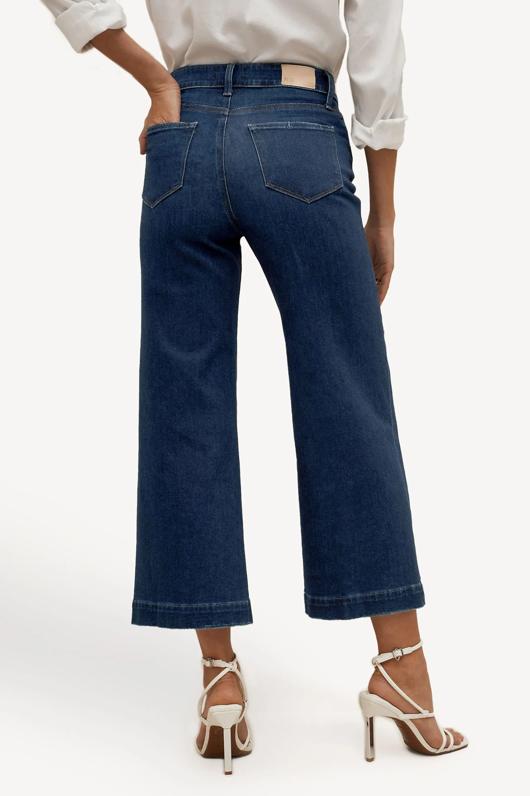 Paige - Anessa - Jeans a gamba larga a vita alta    