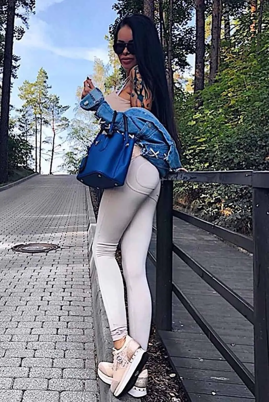 Pantaleggings beige ad effetto push-up