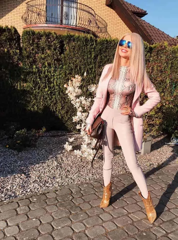 Pantaleggings beige ad effetto push-up
