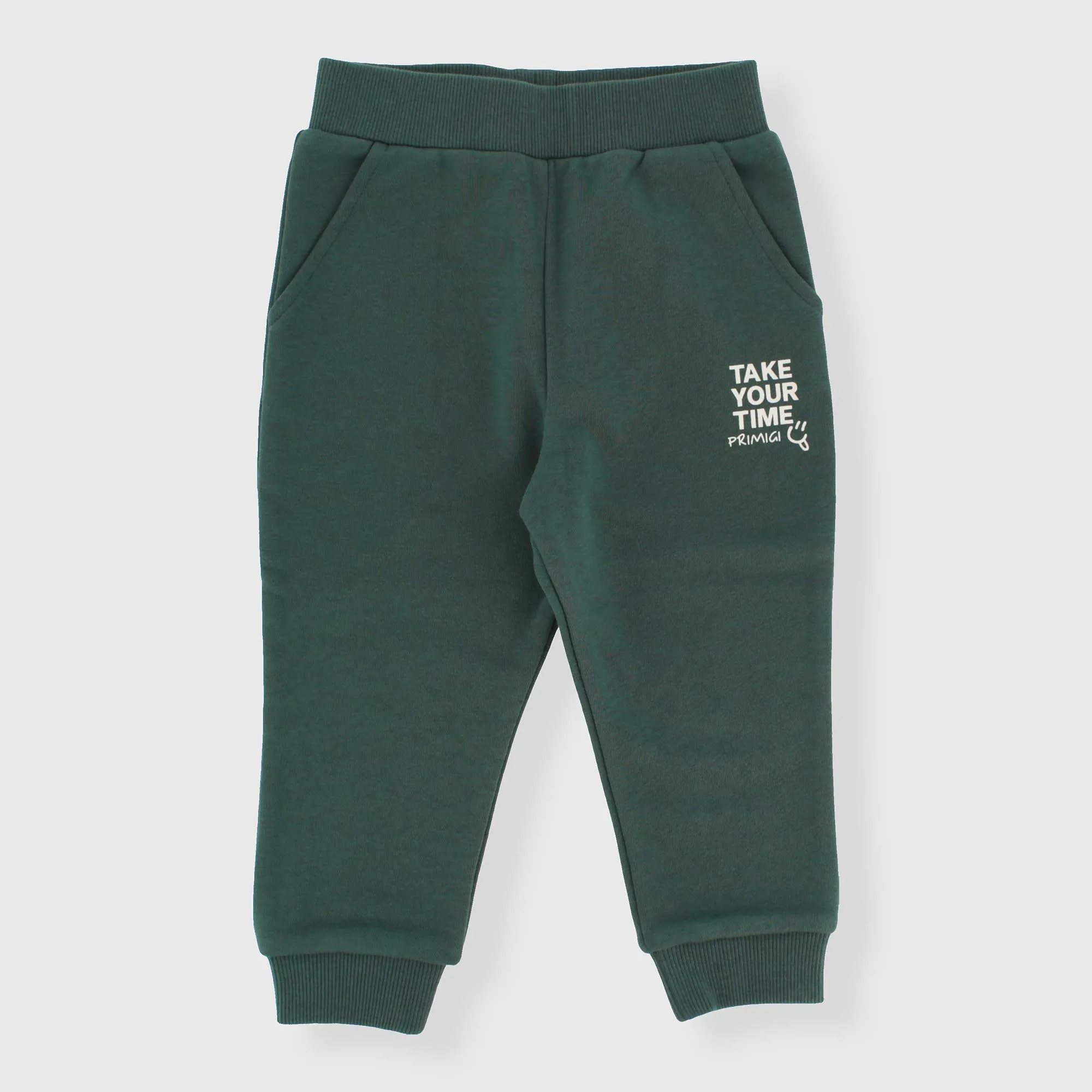 Pantalone in felpa da bambino, VERDE            