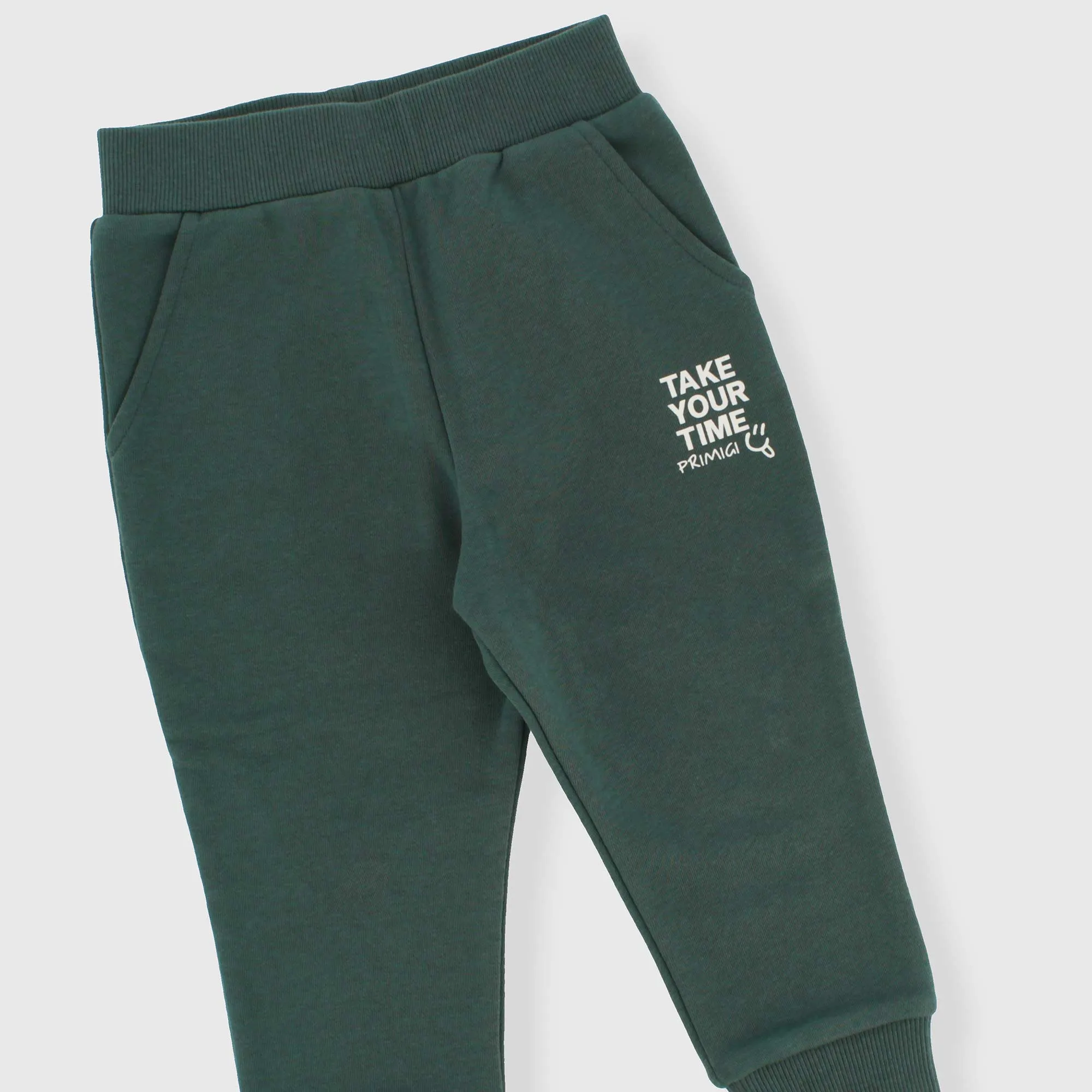 Pantalone in felpa da bambino, VERDE            