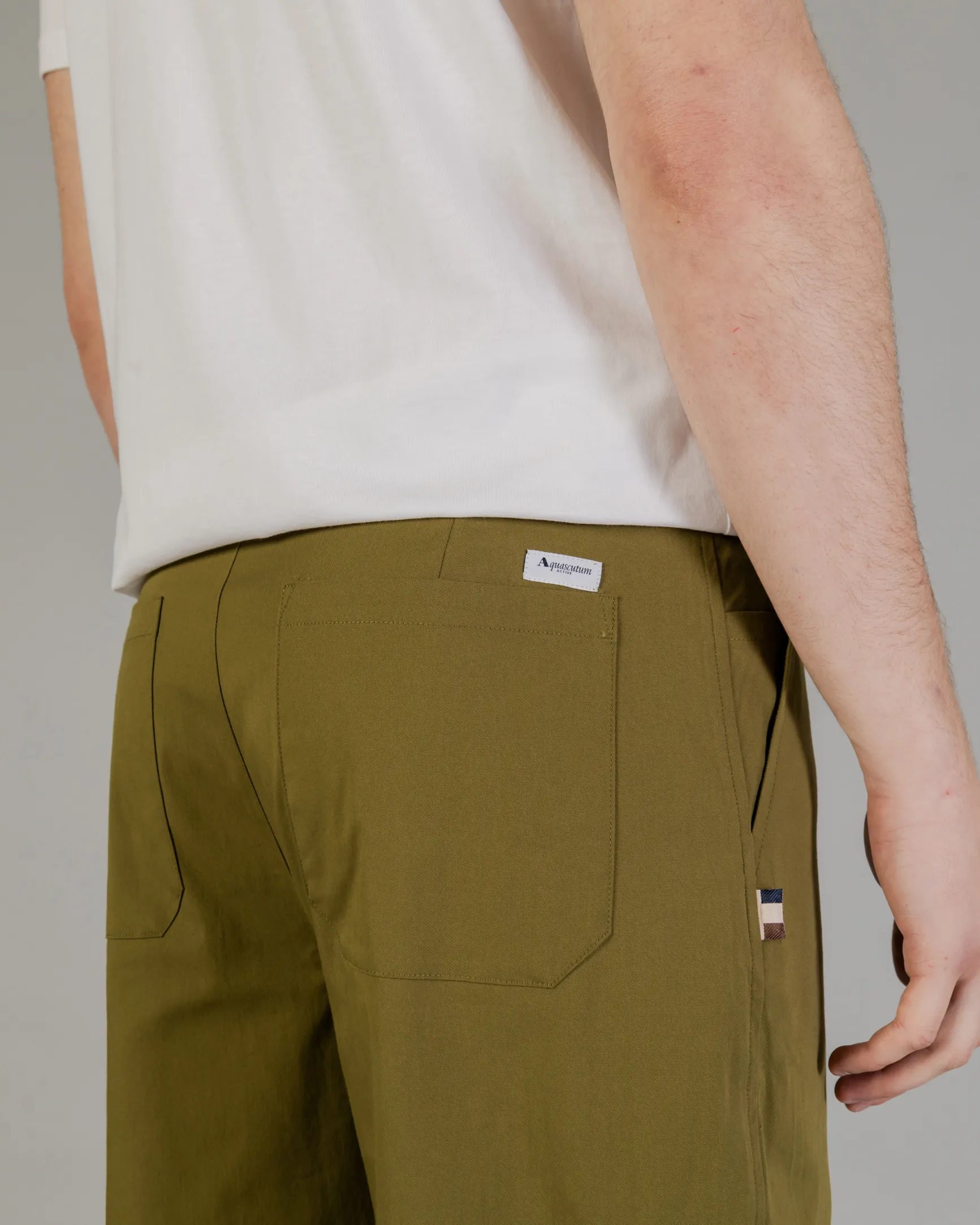 Pantaloni Aquascutum ACTIVE 5 POCKET PANT Verde Oliva