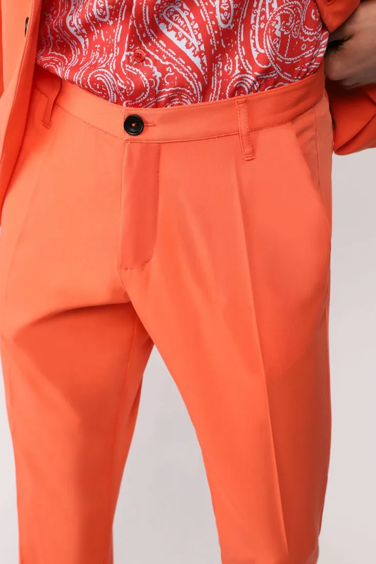 Pantaloni baggy monocolour con piega stirata