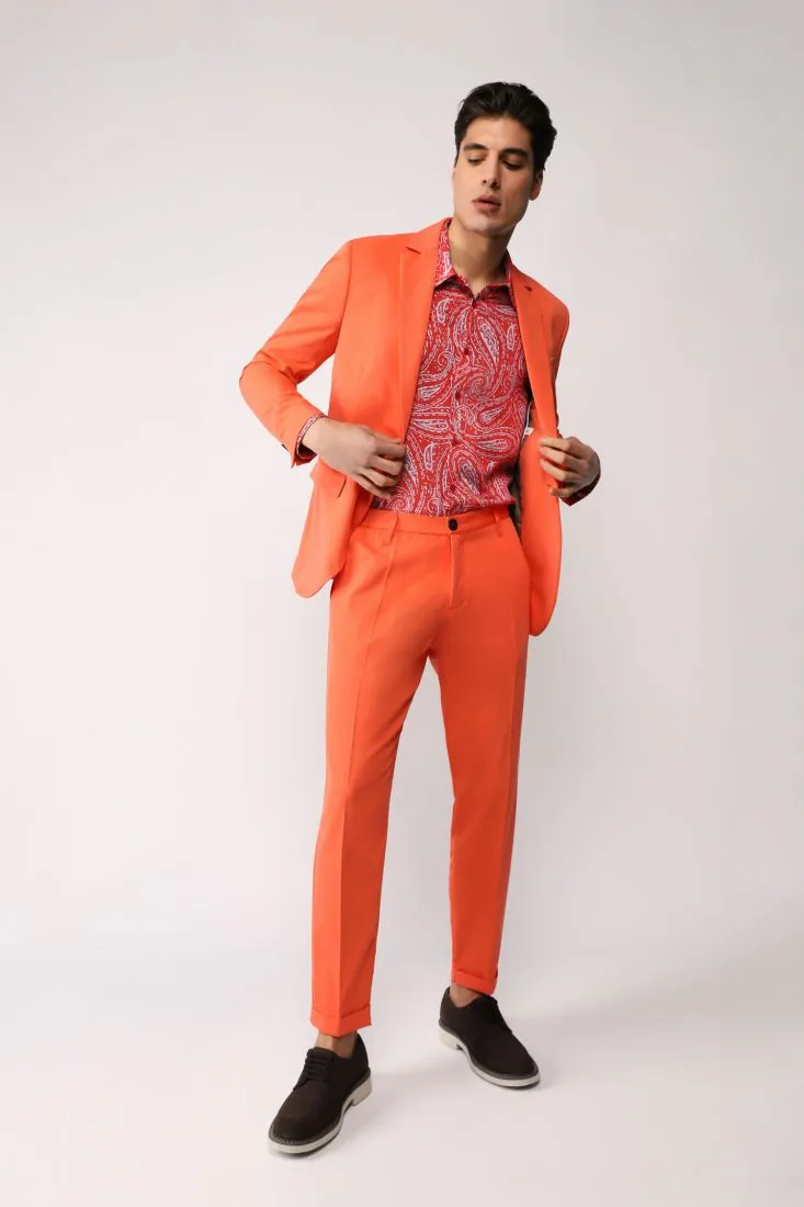 Pantaloni baggy monocolour con piega stirata