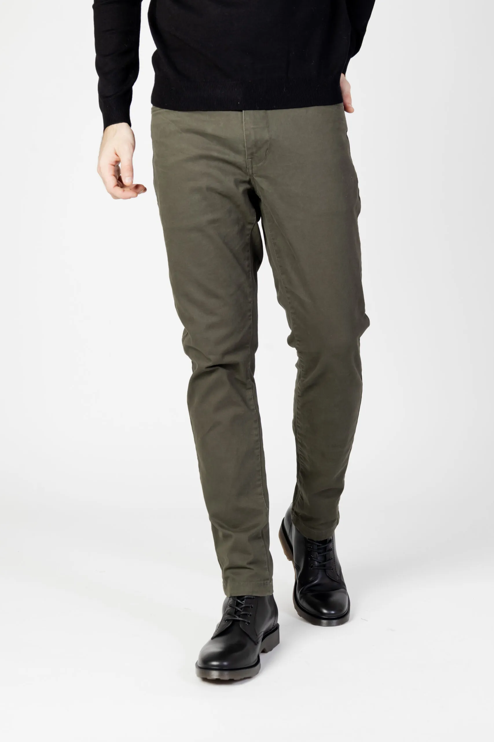 Pantaloni Borghese 3wpaz3 tw31 Verde Oliva