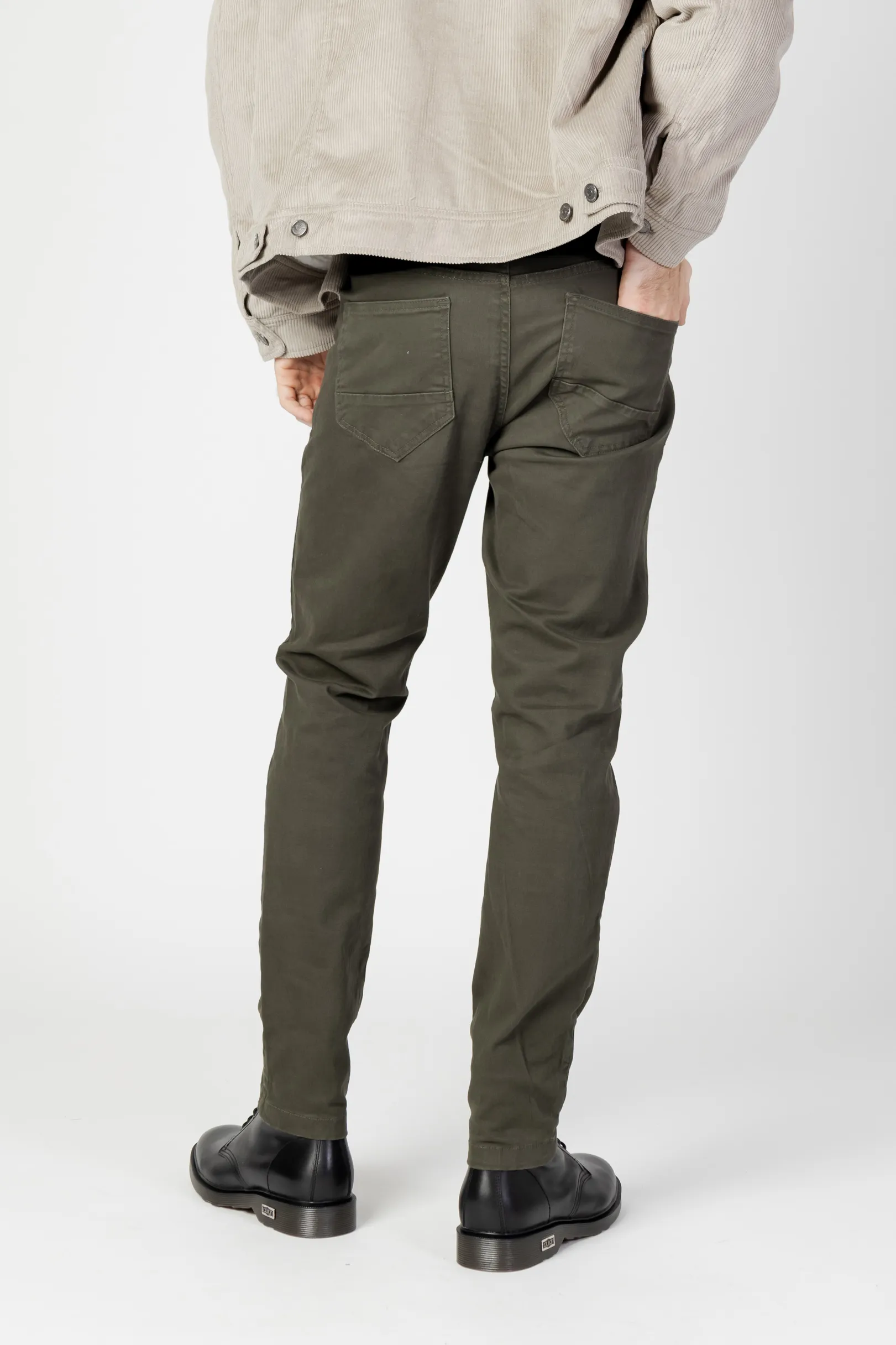 Pantaloni Borghese 3wpaz3 tw31 Verde Oliva