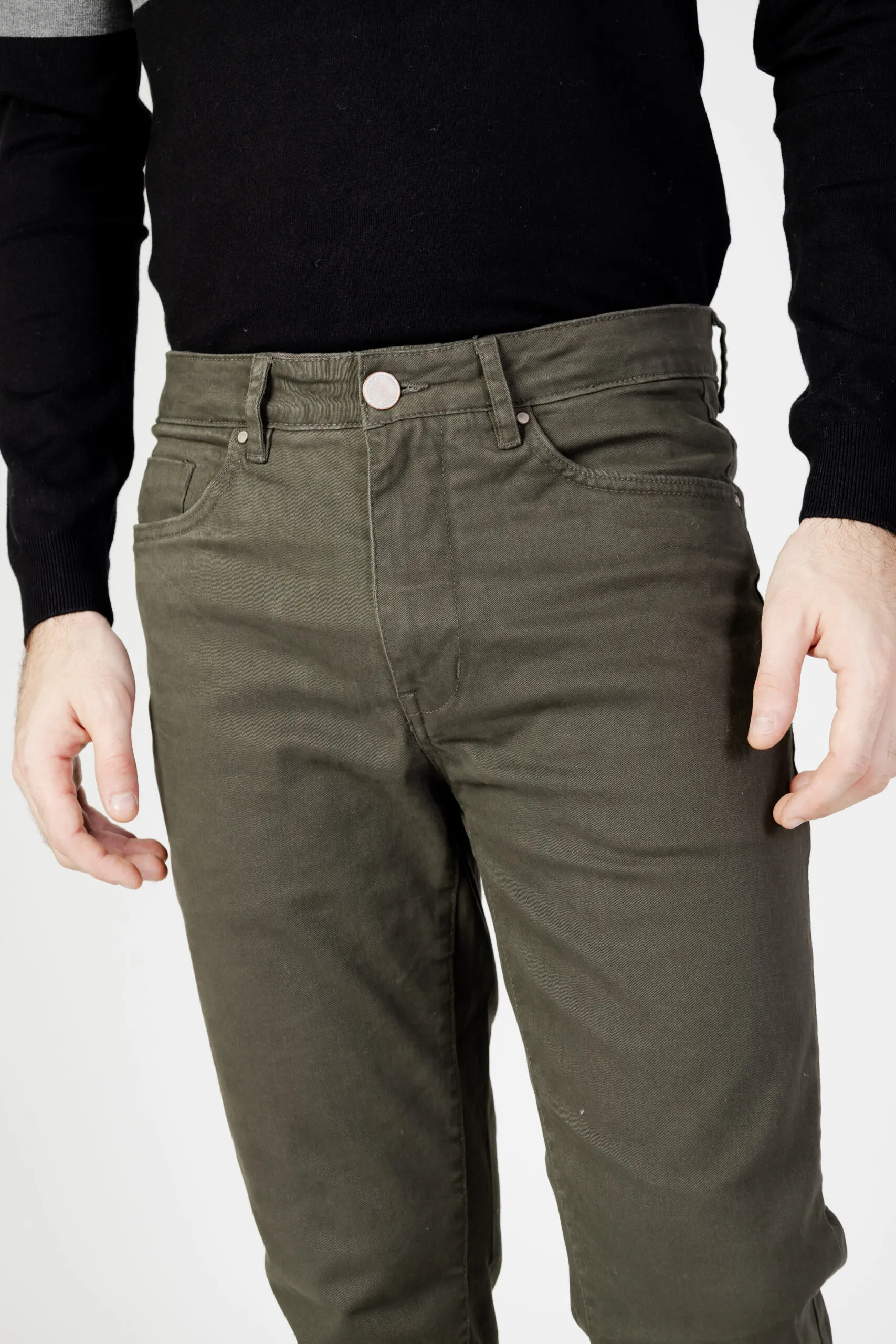 Pantaloni Borghese 3wpaz3 tw31 Verde Oliva
