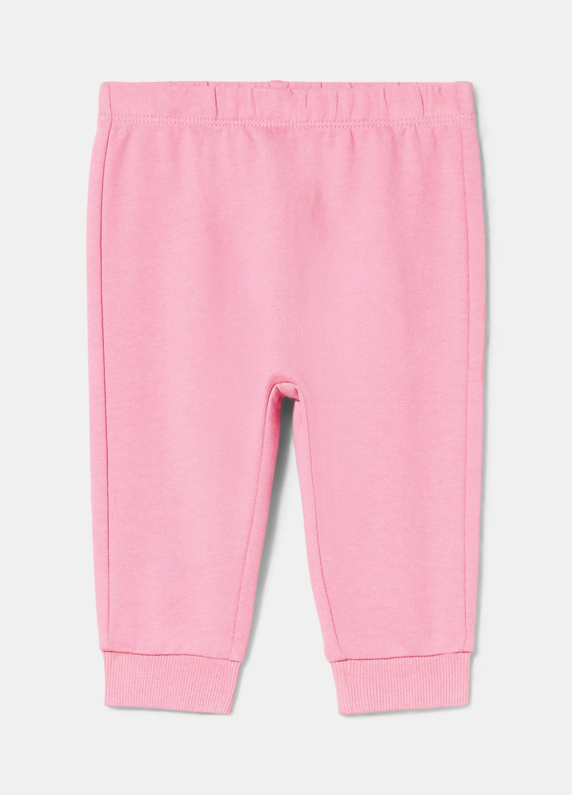 Pantaloni in felpa di puro cotone neonata