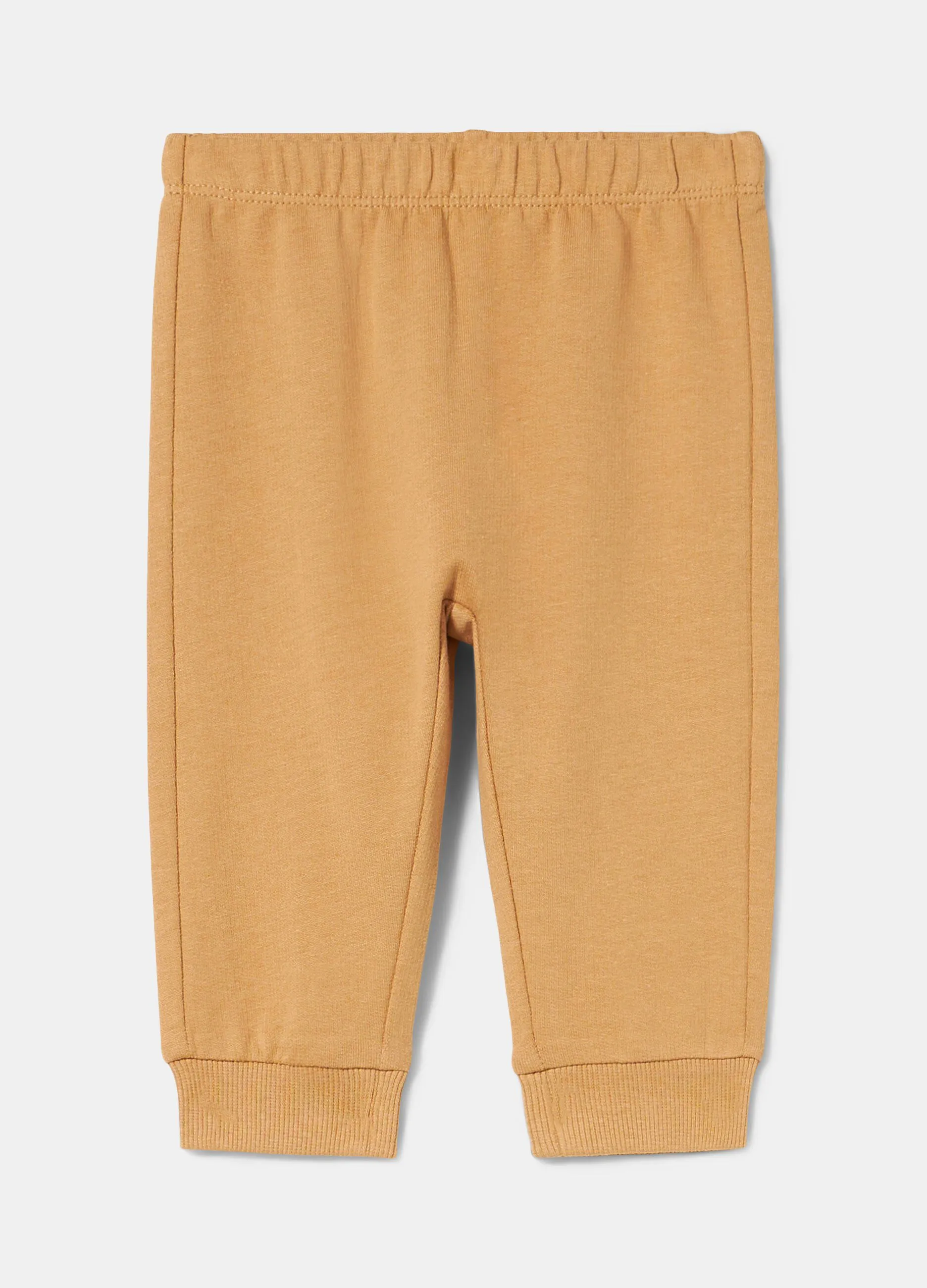 Pantaloni in felpa di puro cotone neonato