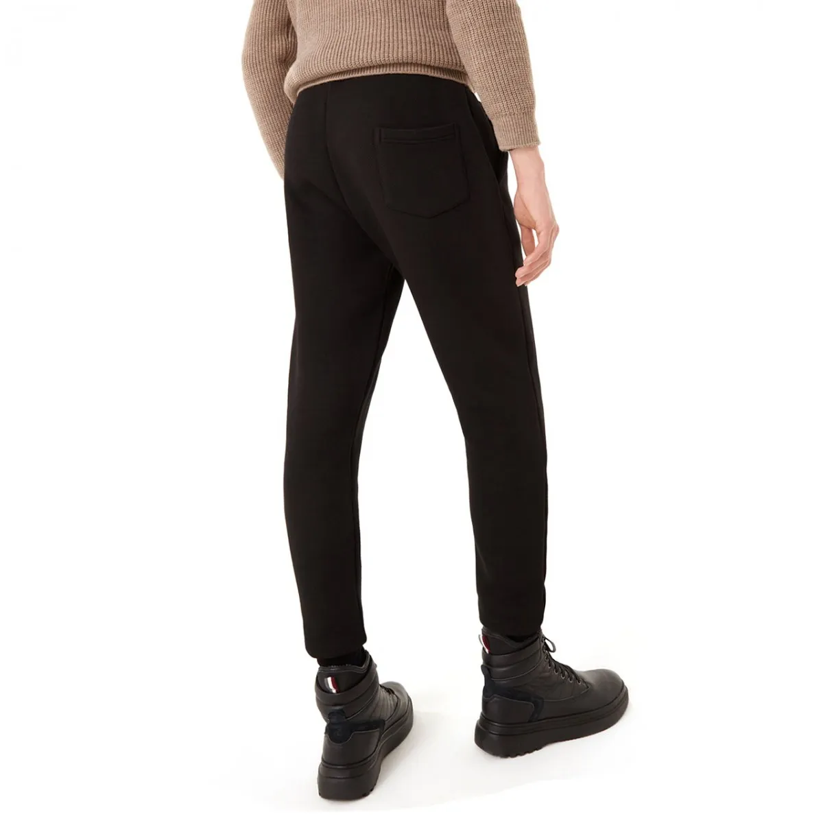 Pantaloni In Felpa Garzata, Nero