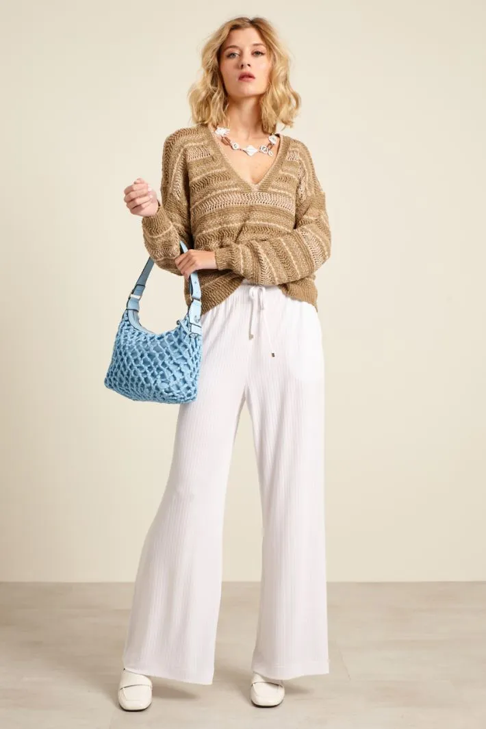 Pantaloni in jersey creponne