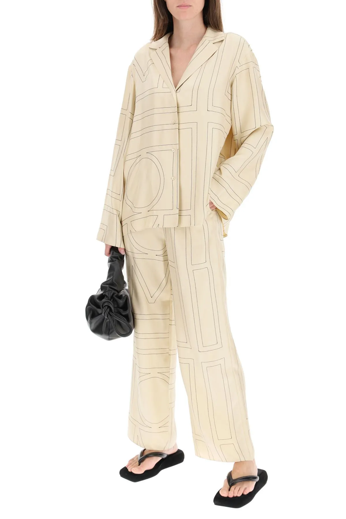 PANTALONI PAJAMA RICAMO MONOGRAM