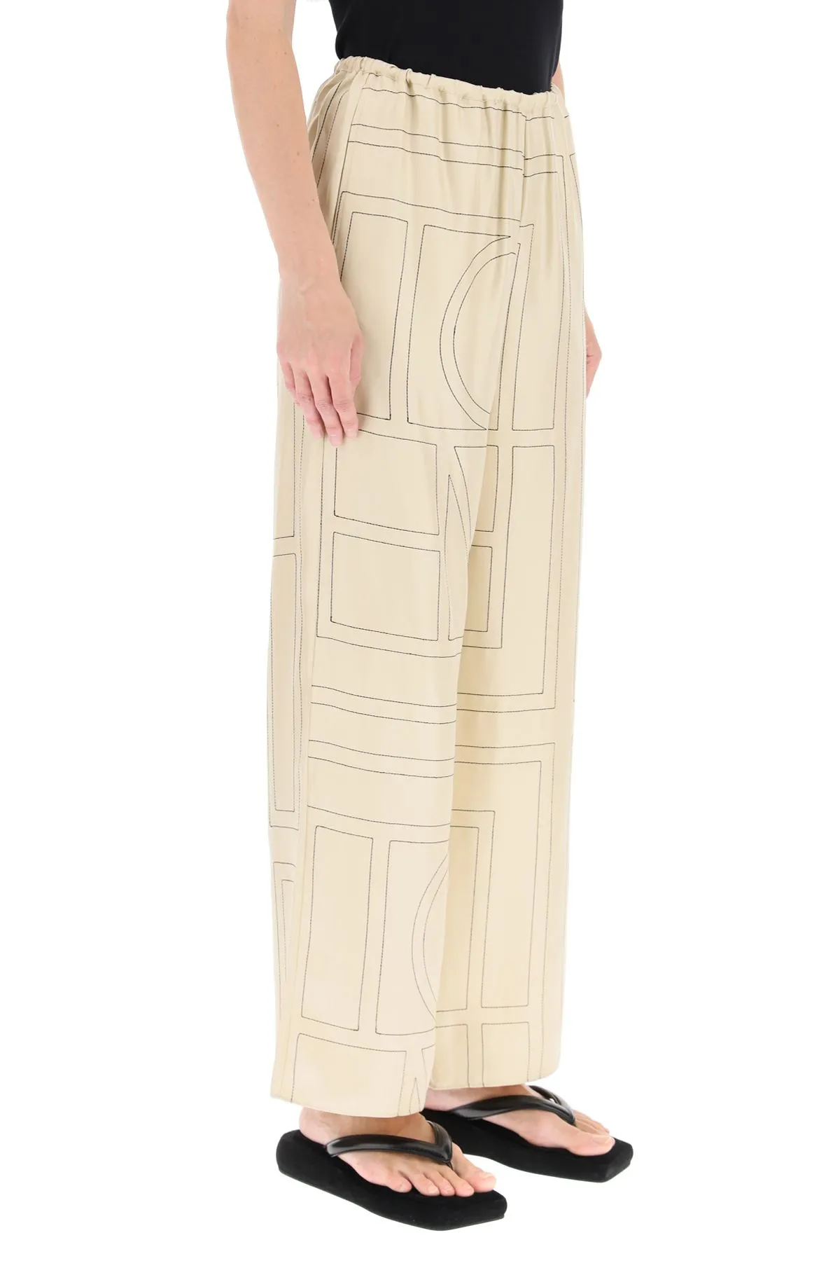 PANTALONI PAJAMA RICAMO MONOGRAM