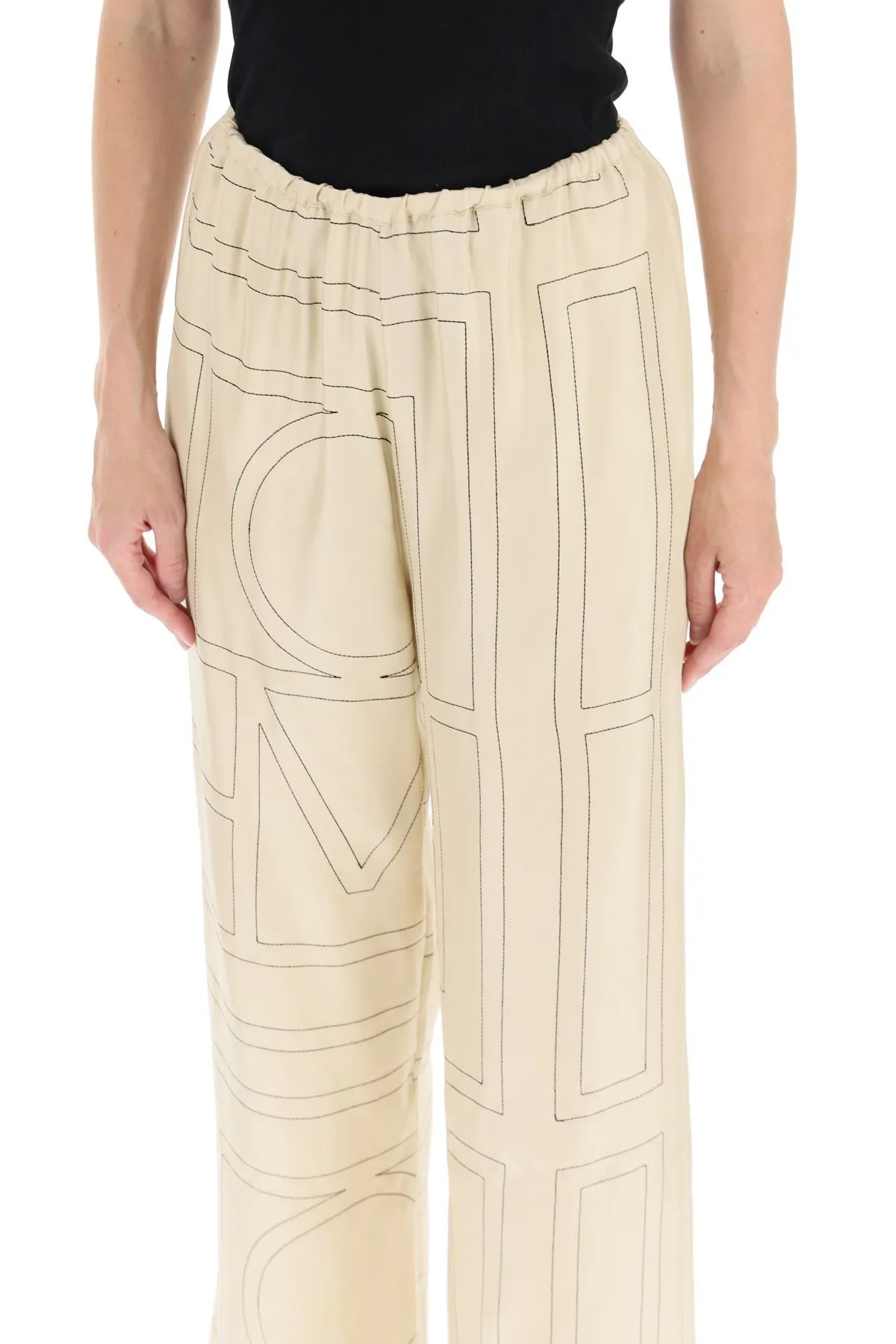PANTALONI PAJAMA RICAMO MONOGRAM