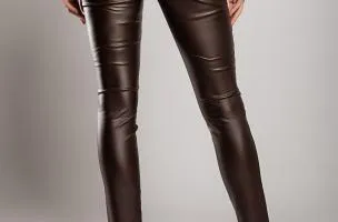 Pantaloni skinny in ecopelle Roda, marrone