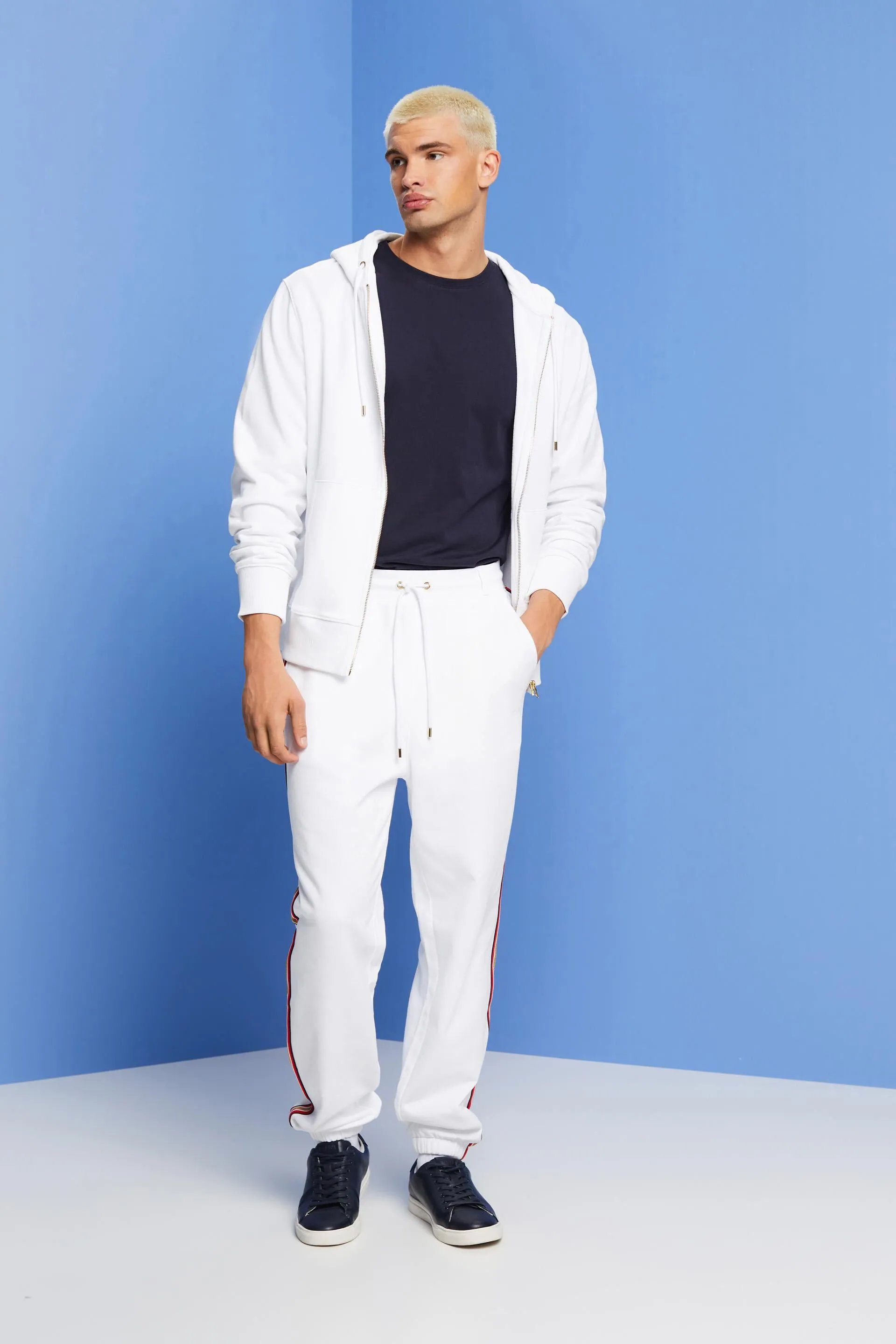 Pantaloni sportivi a righe in cotone