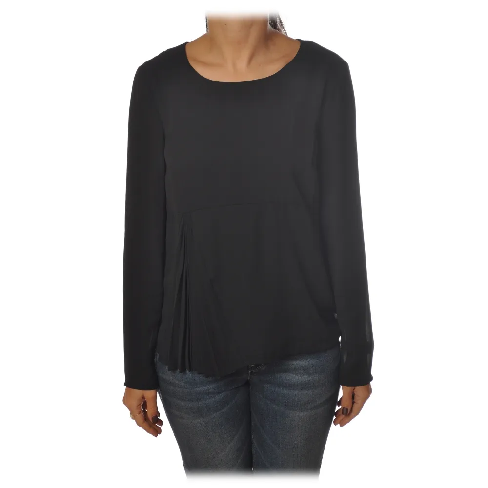 Patrizia Pepe - Casacca Manica Lunga con Taglio in Vita - Nero - Camicia - Made in Italy - Luxury Exclusive Collection
