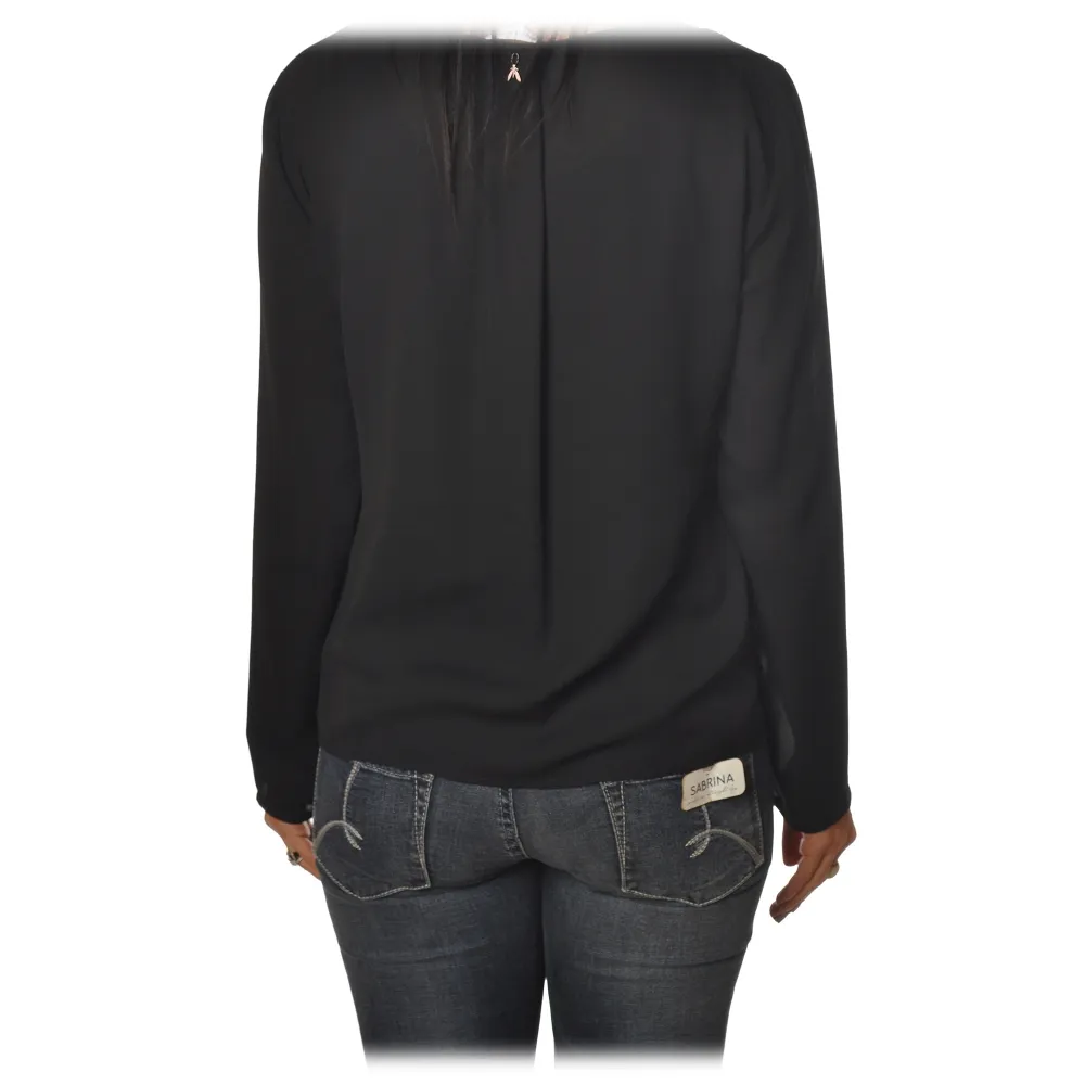 Patrizia Pepe - Casacca Manica Lunga con Taglio in Vita - Nero - Camicia - Made in Italy - Luxury Exclusive Collection