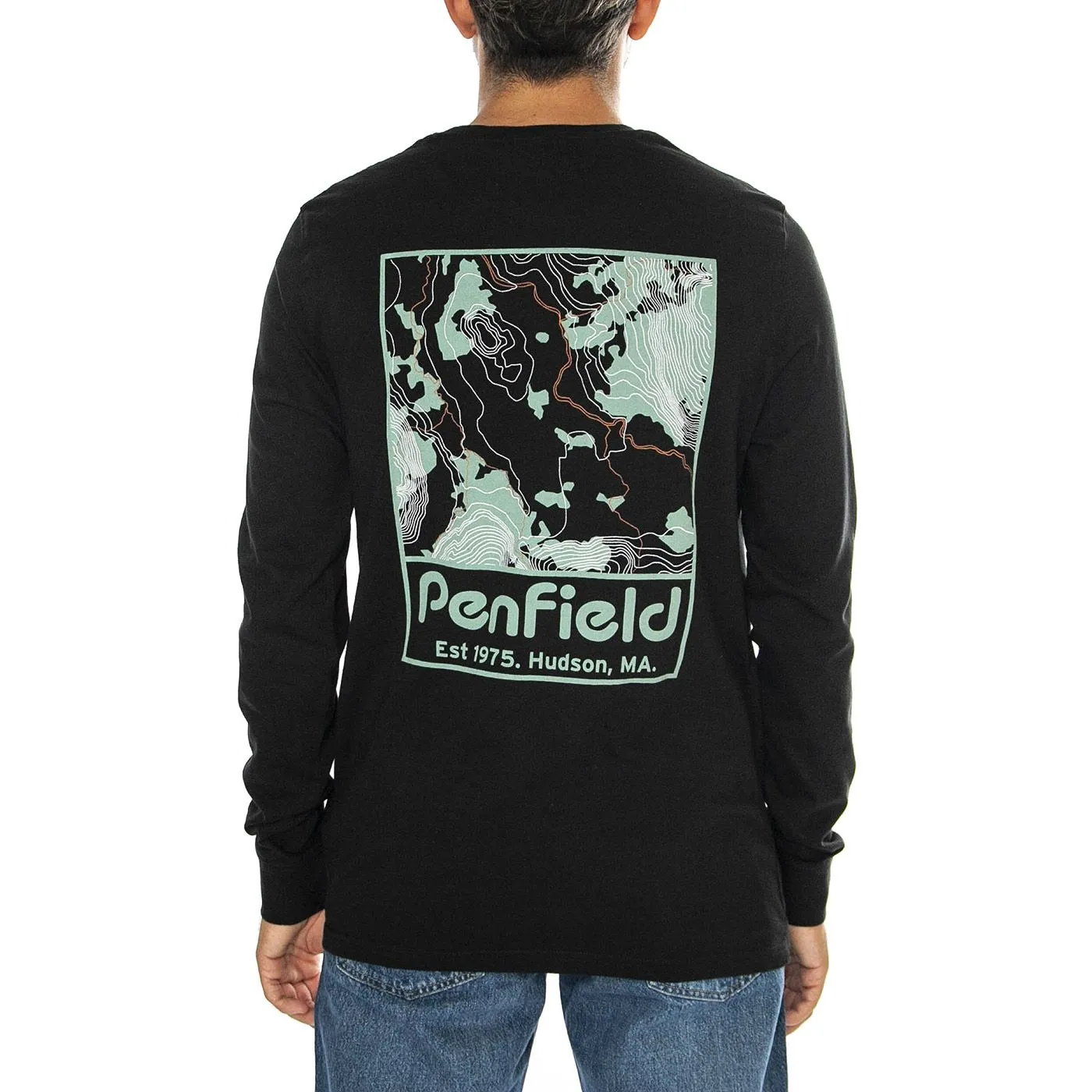 PENFIELD Penfield Yosemite Trail Back G Black - Maglietta Girocollo Uomo Nera    