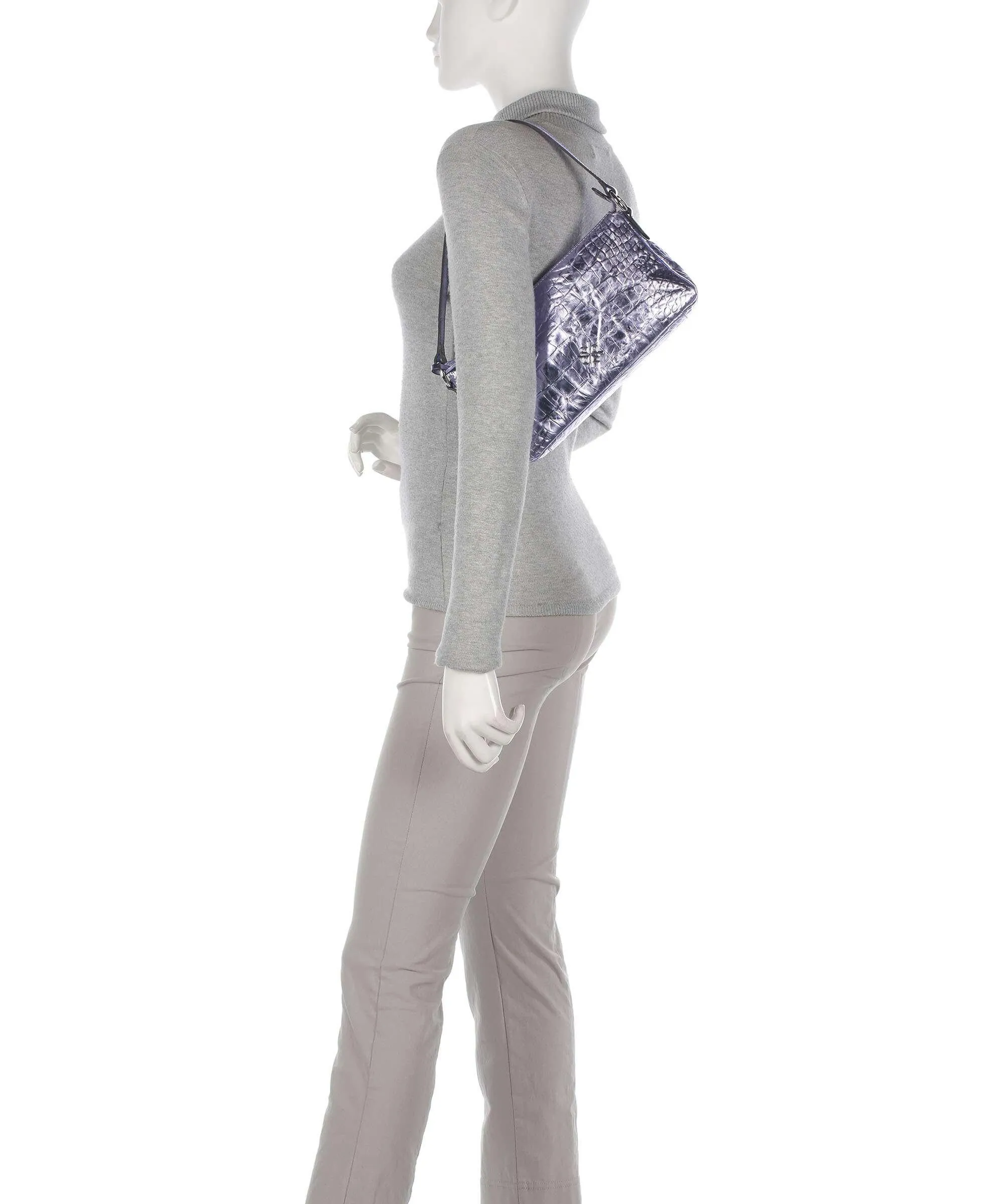  Picard Go Wild Borsa a spalla pelle di vacchetta goffrata viola  