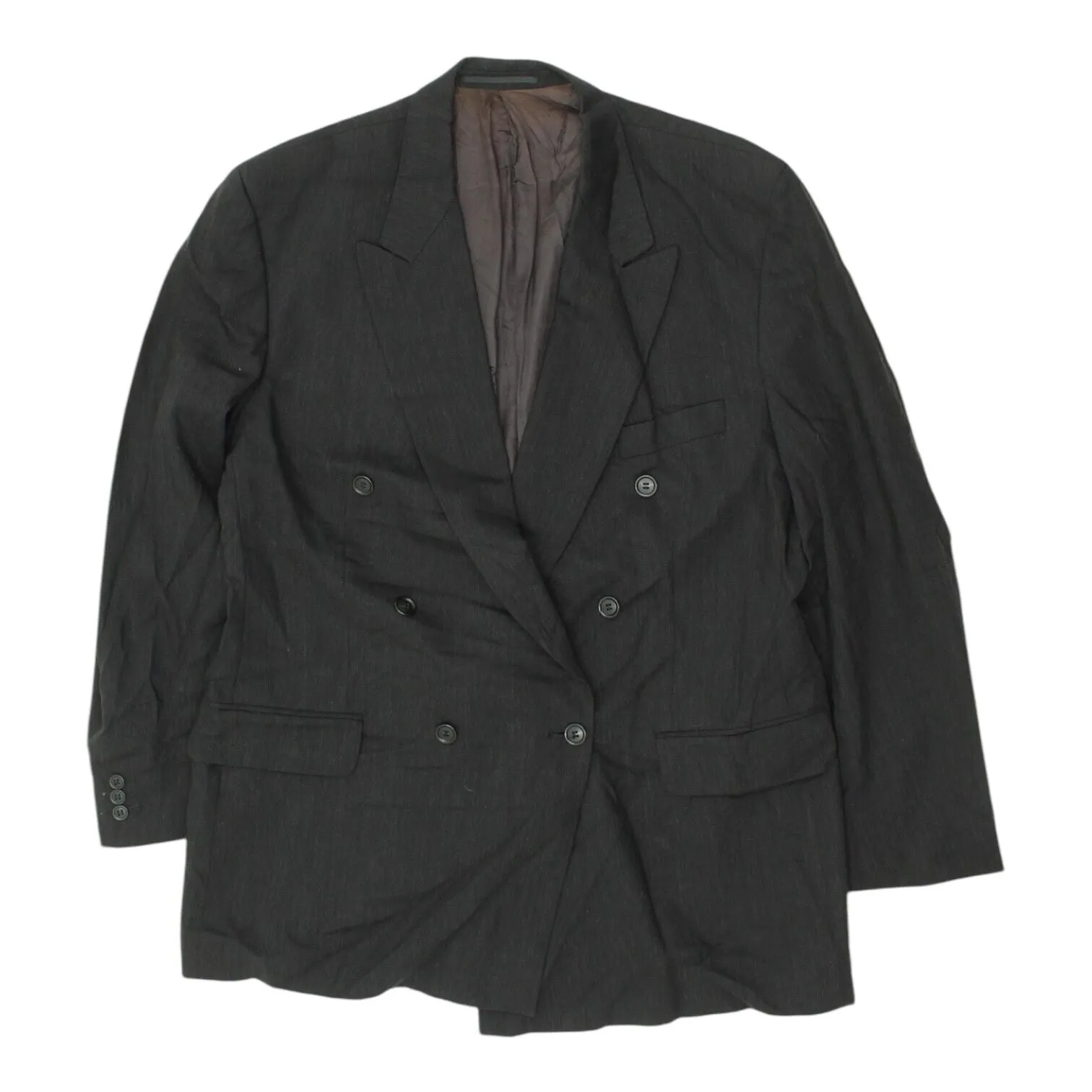 Pierre Cardin Mens Black Double Breasted Blazer Jacket | Vintage Designer Suit
