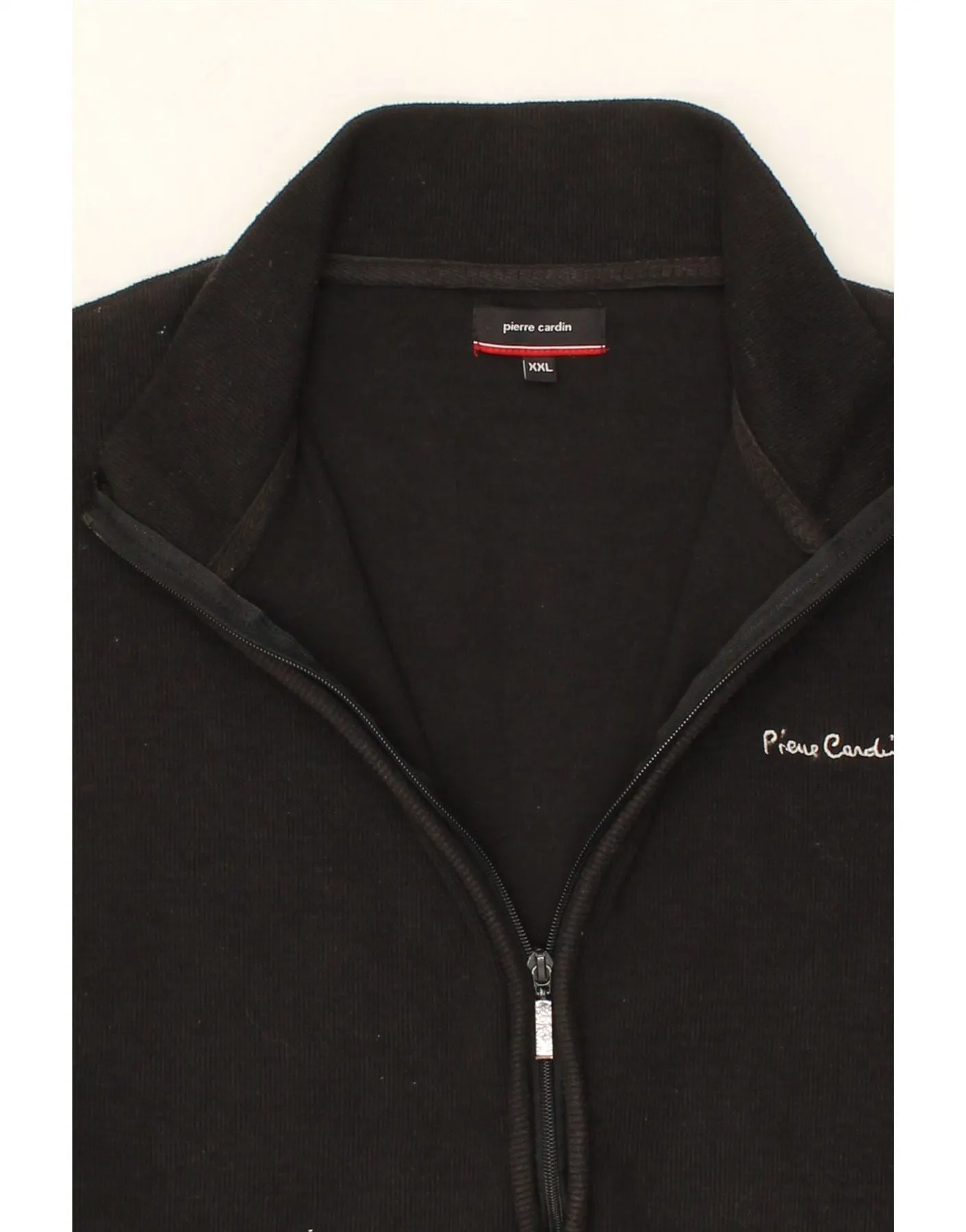 PIERRE CARDIN Mens Tracksuit Top Jacket 2XL Black Cotton