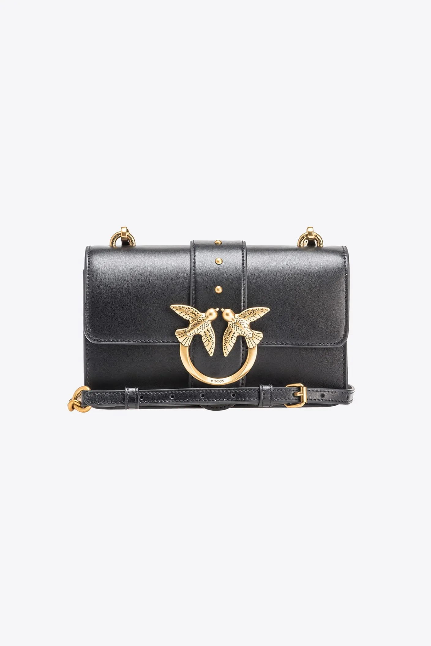 PINKO NERO GOLD  MINI LOVE BAG ONE SIMPLY
