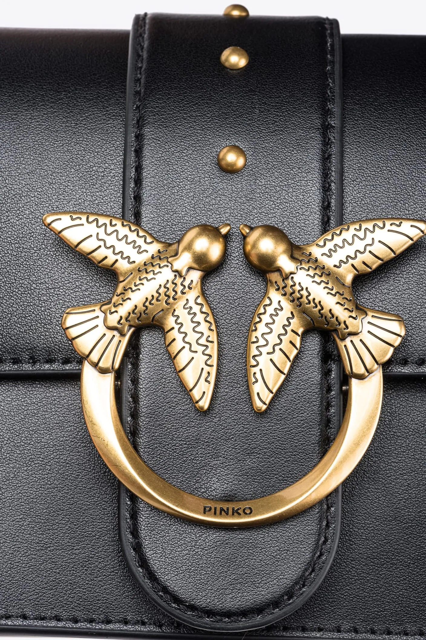 PINKO NERO GOLD  MINI LOVE BAG ONE SIMPLY