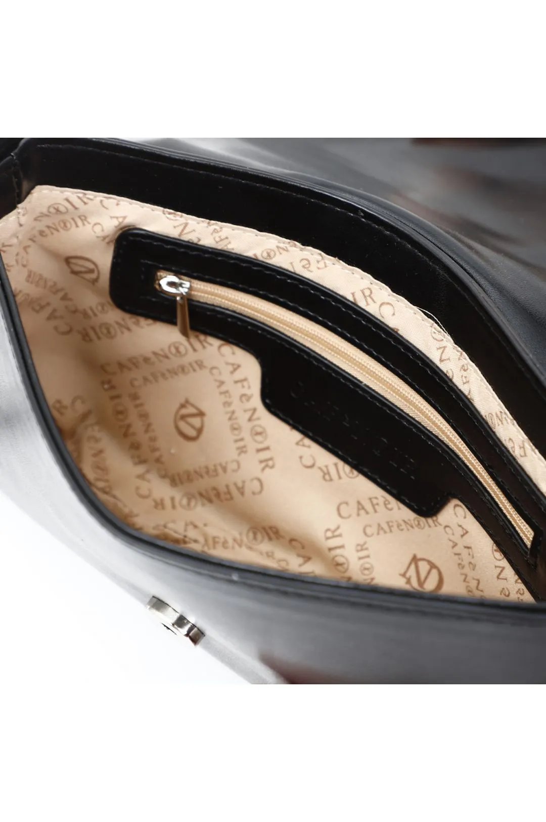 pochette in rete con strass nero