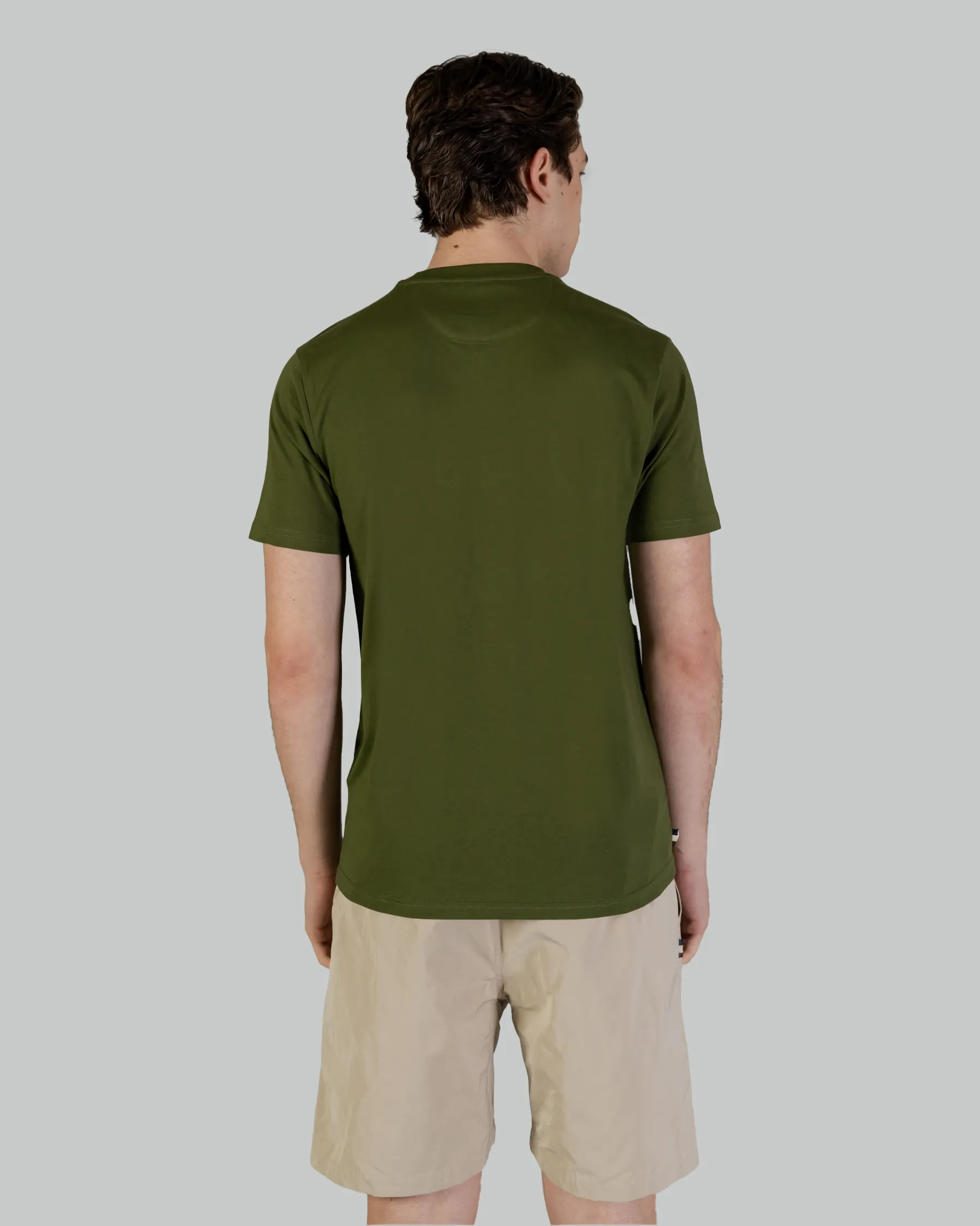 Polo manica corta Aquascutum ACTIVE BIG LOGO T-SHIRT Verde Oliva