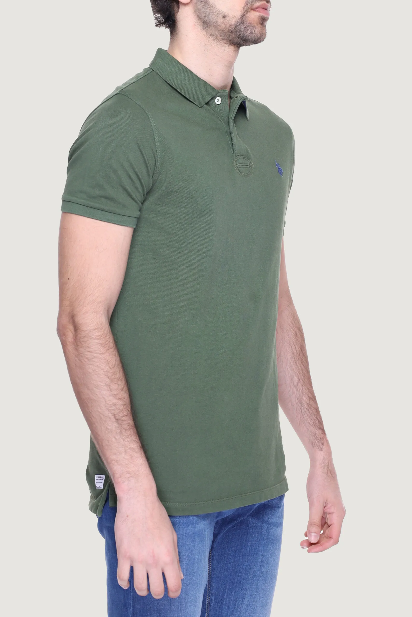 Polo manica corta U.s. Polo Assn. HUMP Verde Oliva