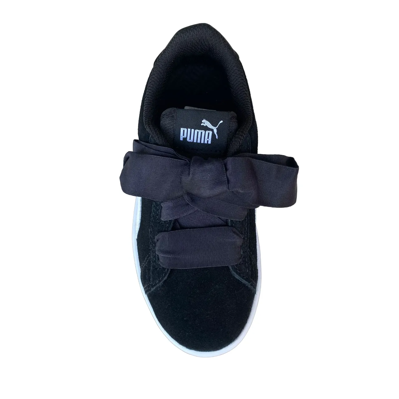 Puma girls' sneakers Smash V2 Ribbon AC PS 366004 01 black-white