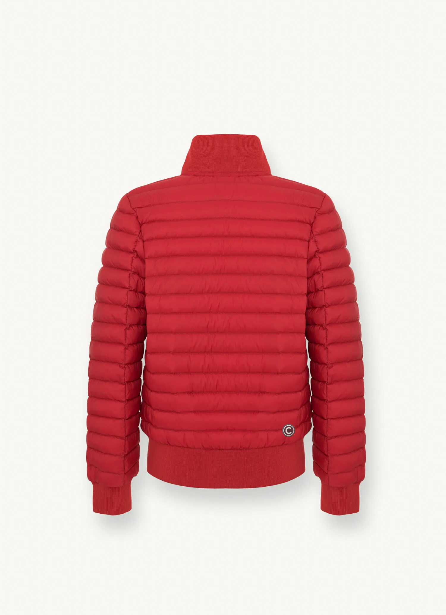 Quilted down bomber jacket
