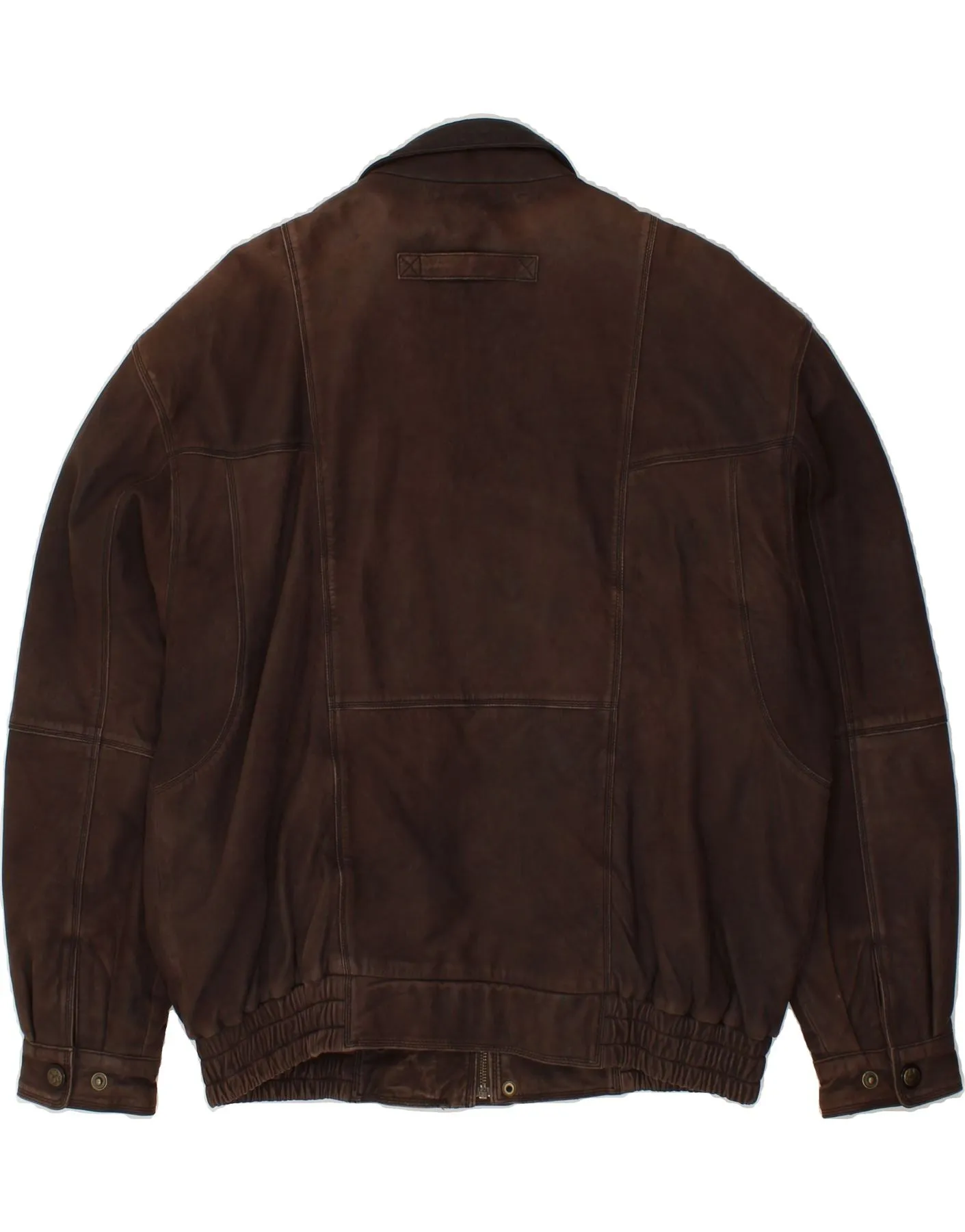 RABERG Mens Leather Jacket IT 54 2XL Brown Leather