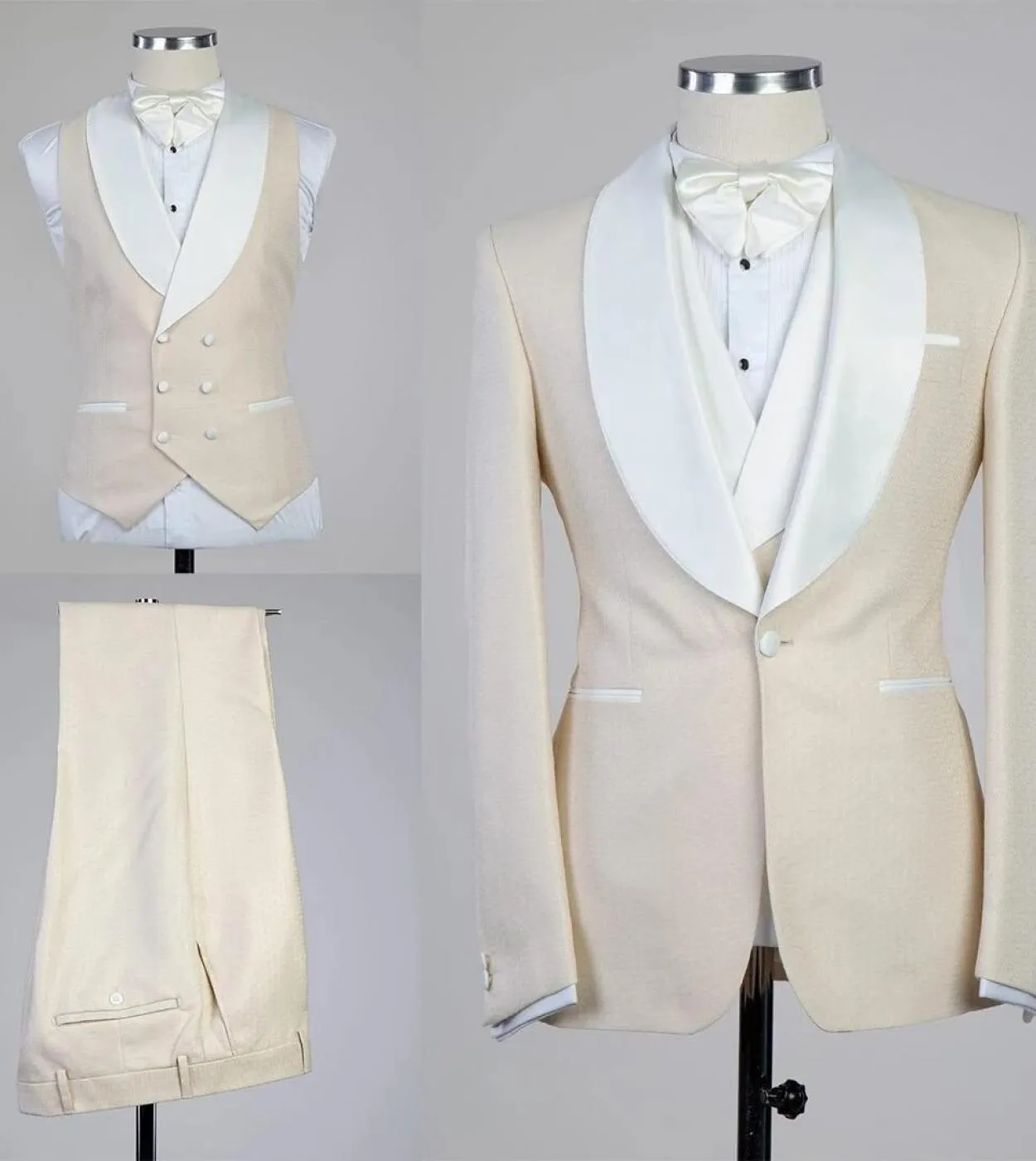 Real Photo 1 Button Costume Homme Slim Fit Abiti da uomo 3 pezzi Smoking da sposa Sposo Prom Terno Masculino Blazer Giacca  pan