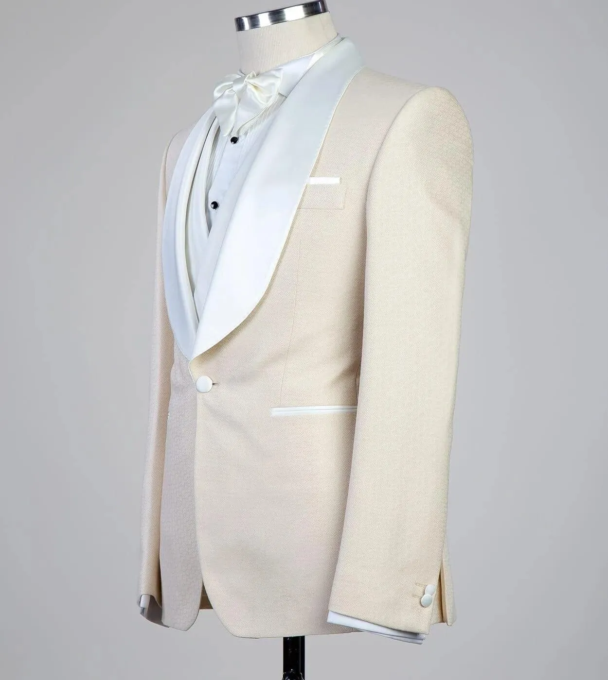 Real Photo 1 Button Costume Homme Slim Fit Abiti da uomo 3 pezzi Smoking da sposa Sposo Prom Terno Masculino Blazer Giacca  pan