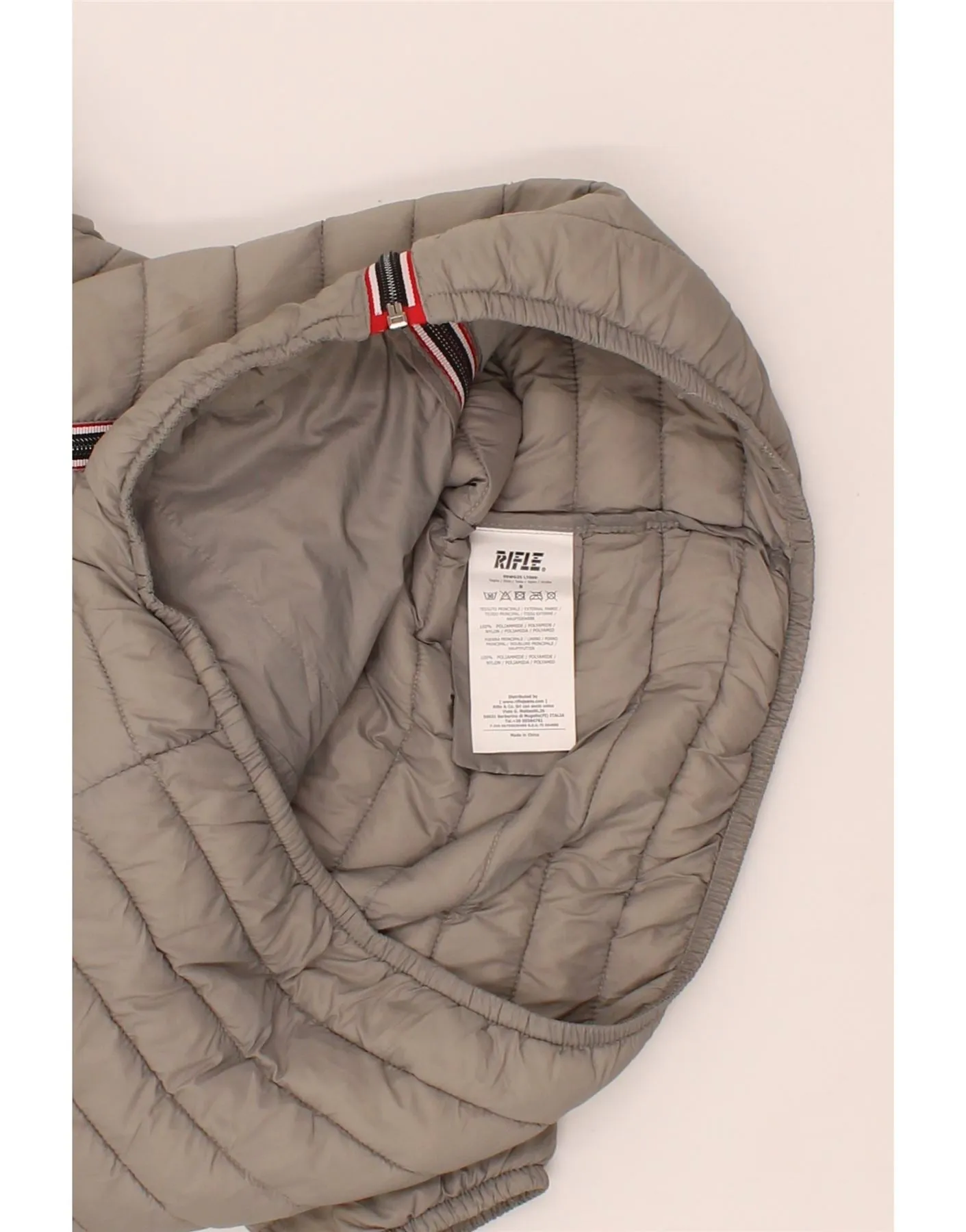 RIFLE Womens Hooded Padded Jacket UK 10 Small Grey Polyamide