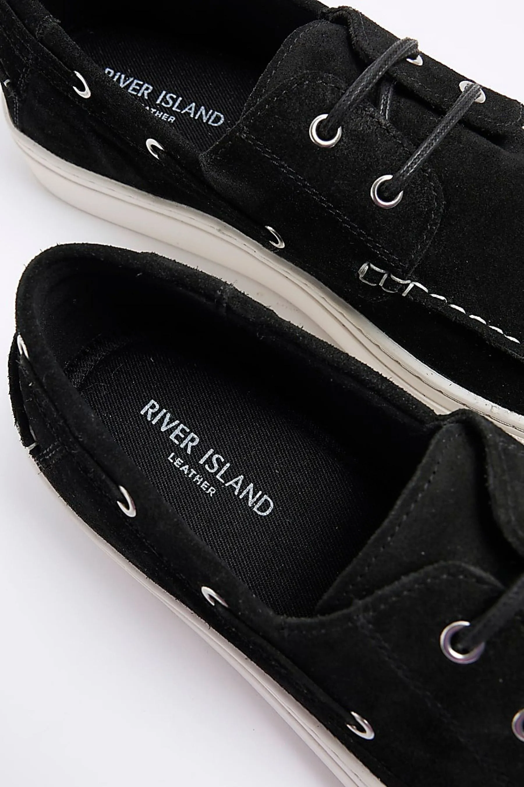 River Island - Mocassini da barca scamosciati