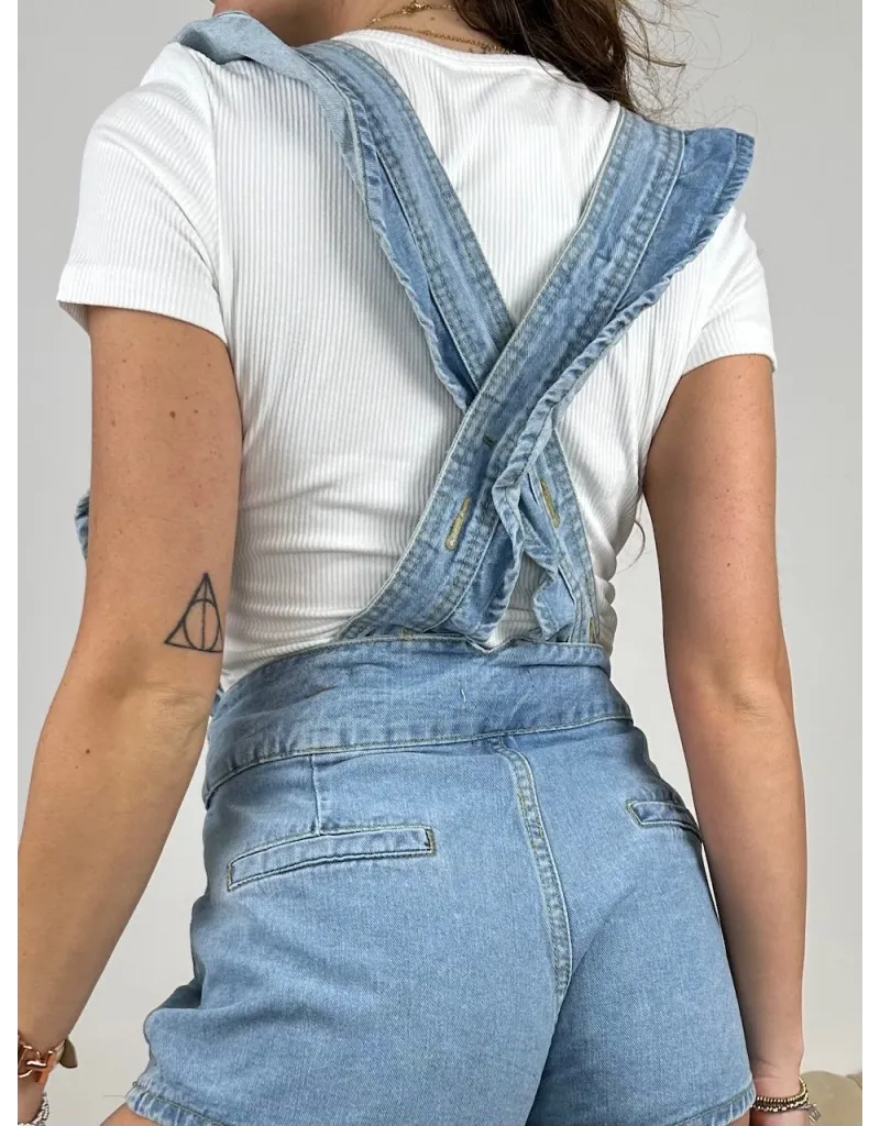 SALOPETTE DENIM CHERRY