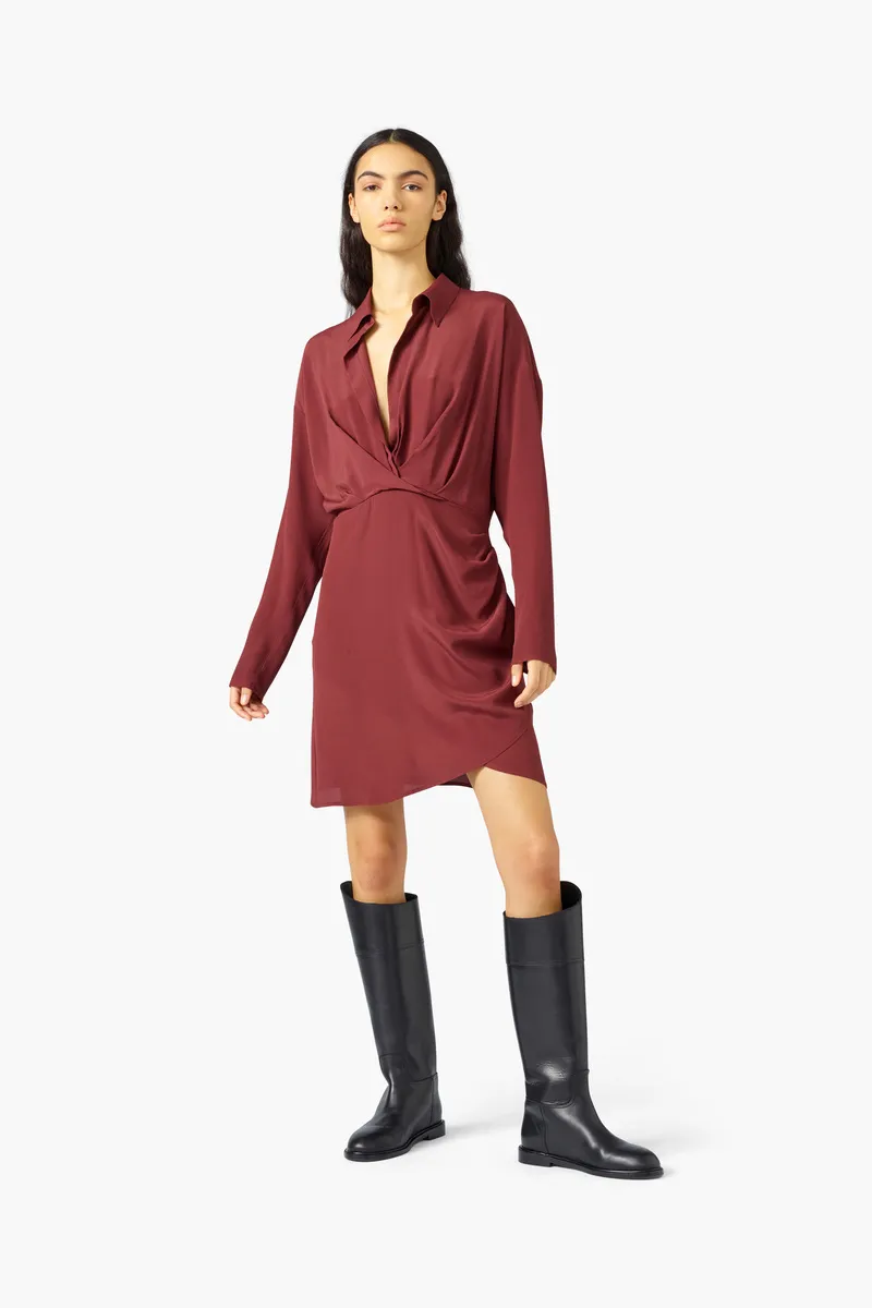 SEMICOUTURE Abito camicia crepe de chine