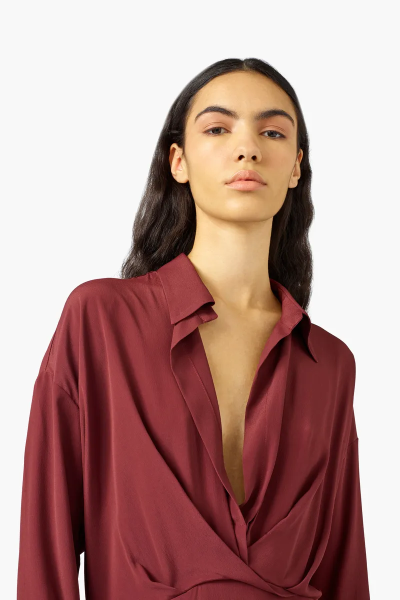 SEMICOUTURE Abito camicia crepe de chine