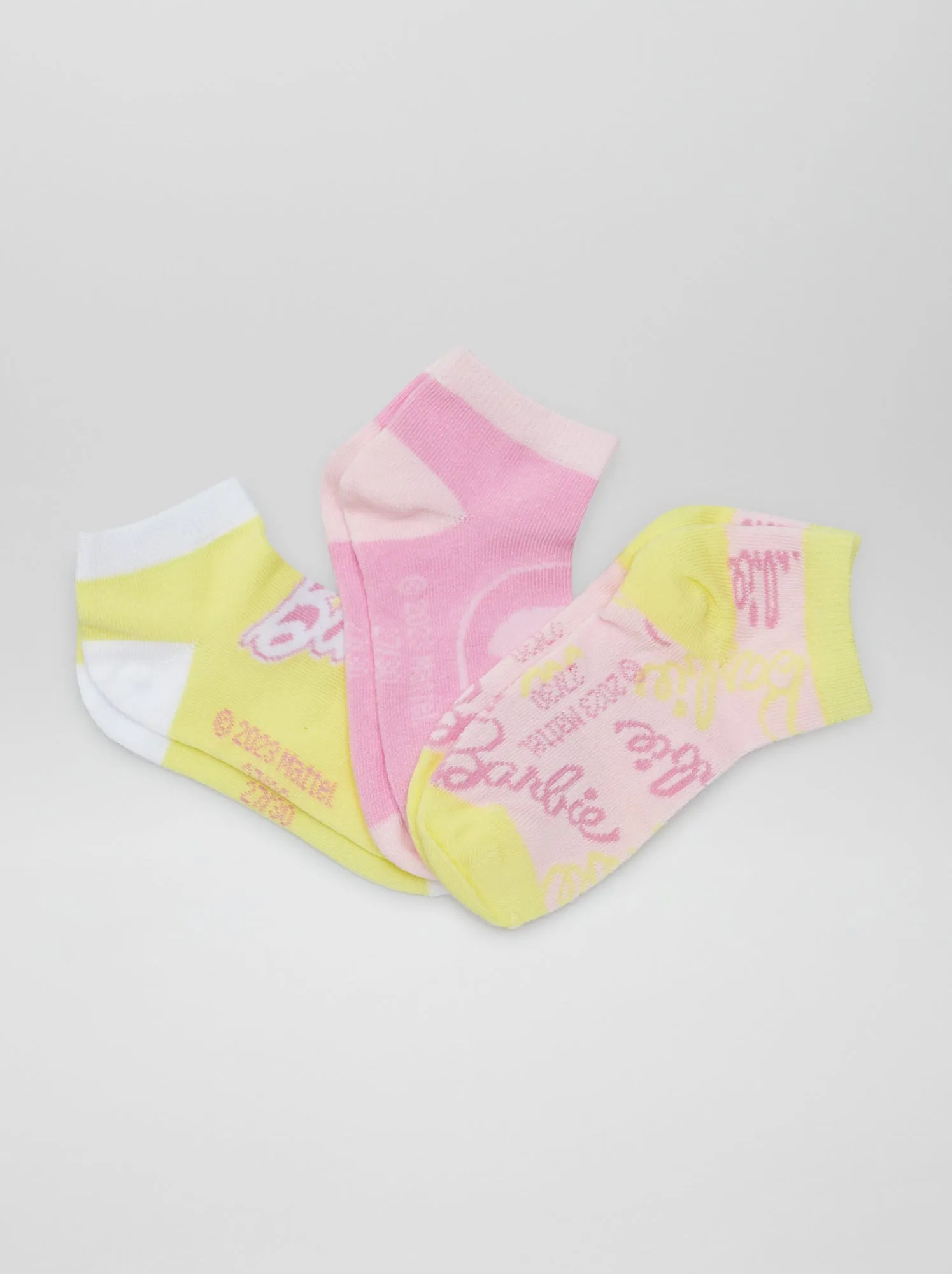 Set di 3 paia di calzini 'Barbie' - ROSA