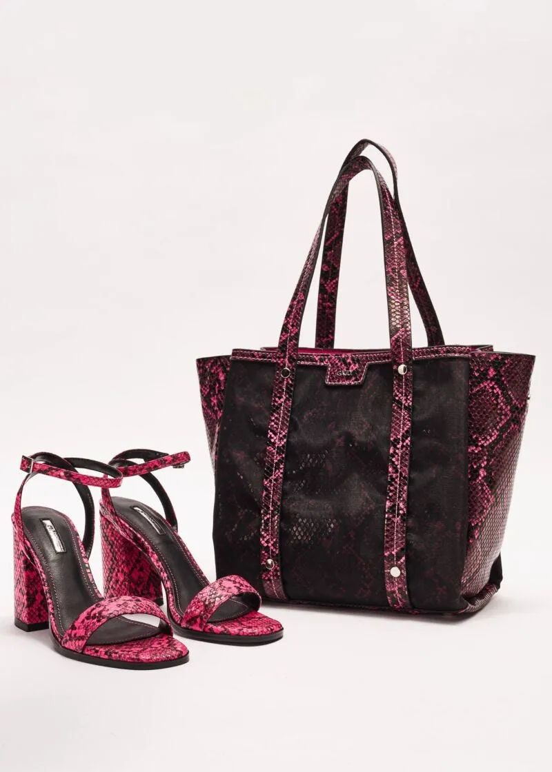 Shopping bag piccola stampa pitone